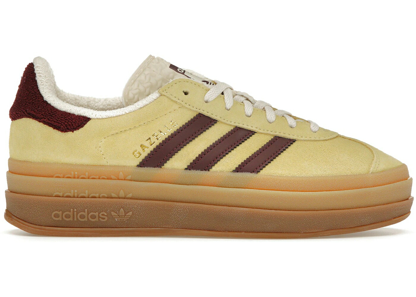 アディダス ガゼル 黄味がかった 黄色 マルーン WOMEN\u0027S スニーカー レディース ADIDAS GAZELLE BOLD ALMOST YELLOW MAROON (WOMEN\u0027S) / ALMOST YELLOW MAROON WONDER