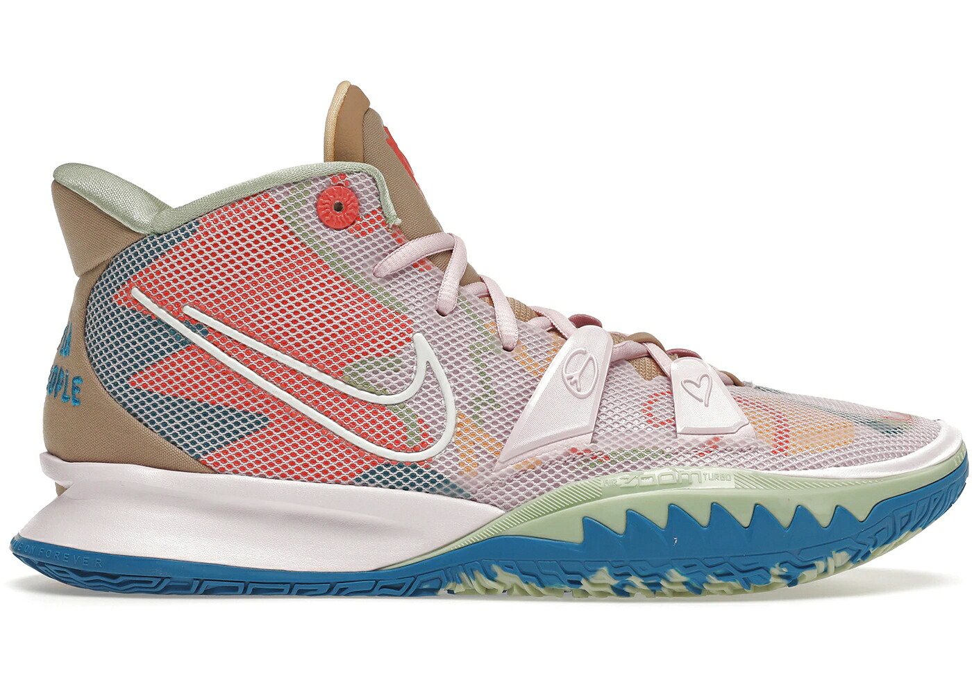 ナイキ カイリー サクラ色 白いこと 白いこと スニーカー メンズ NIKE KYRIE 7 1 WORLD PEOPLE PINK / REGAL PINK HEMP HONEYDEW WHITE スニーカー-靴-メンズ靴