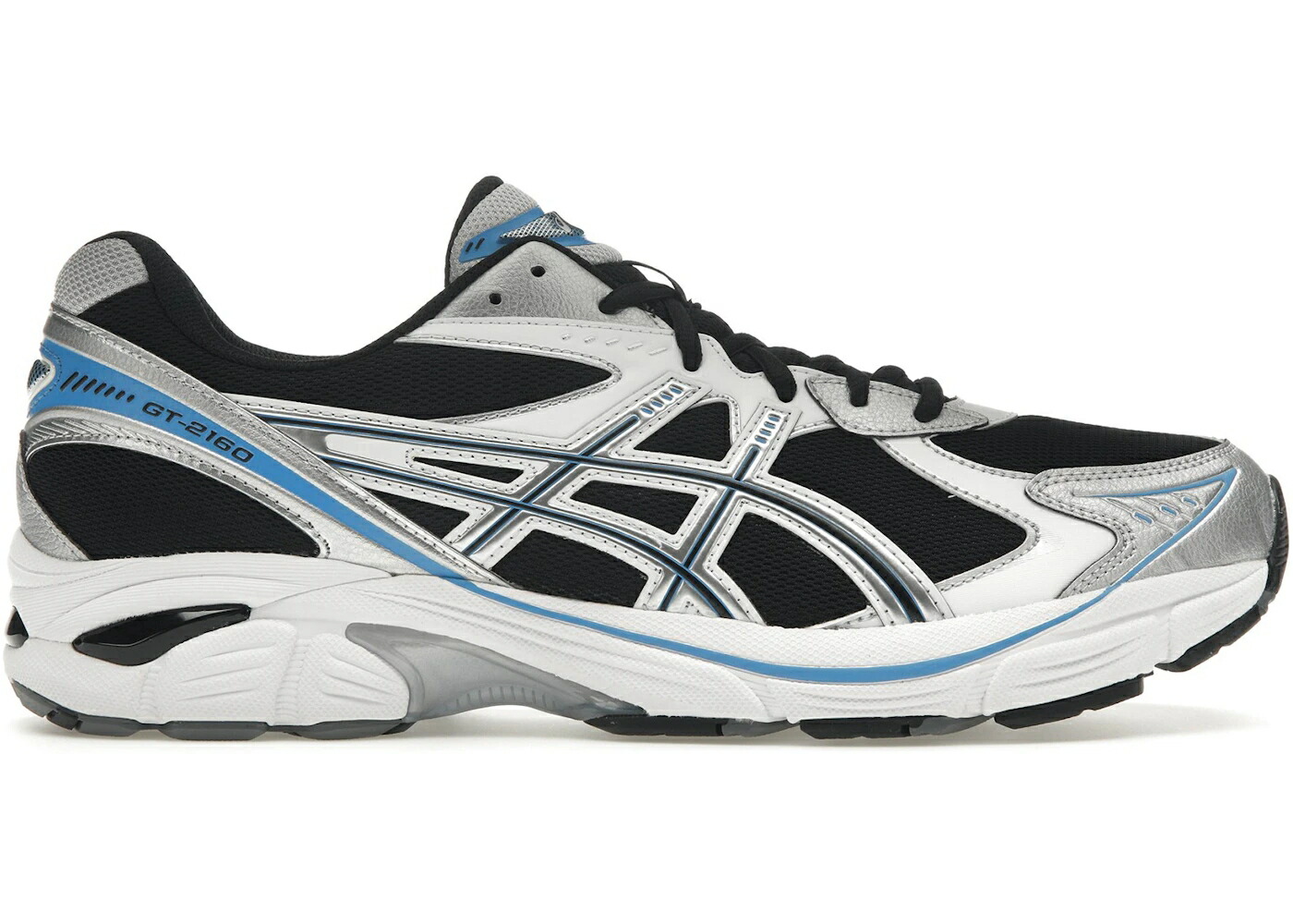 アシックス 黒色 ブラック ピュア 銀色 シルバー 青色 ブルー スニーカー メンズ ASICS GT-2160 BLACK PURE SILVER BRIGHT BLUE / BLACK PURE SILVER