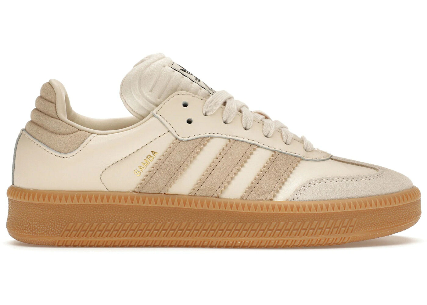 アディダス サンバ マジック ベージュ 白色 ホワイト スニーカー メンズ ADIDAS SAMBA XLG MAGIC BEIGE GUM / WONDER WHITE MAGIC BEIGE CLOUD｜スニケス