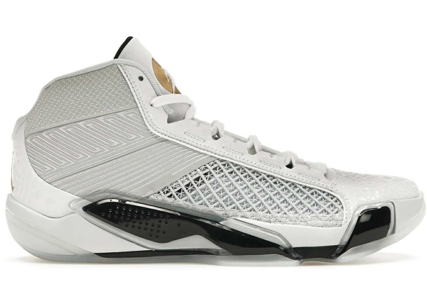ナイキ ジョーダン 白いこと 白いこと ゴールド 純然たる スニーカー メンズ JORDAN 38 FIBA (CLEAR SOLE) / WHITE METALLIC GOLD PURE
