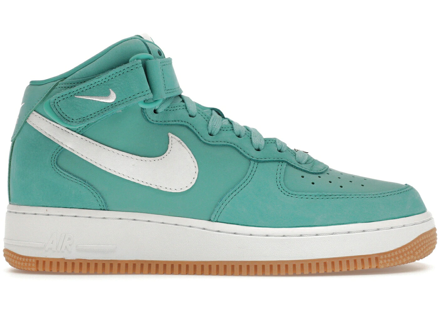ナイキ ミッド 白色 ホワイト エアフォース '07 スニーカー メンズ NIKE AIR FORCE 1 MID WASHED TEAL / WASHED TEAL WHITE LIGHT GUM｜スニケス