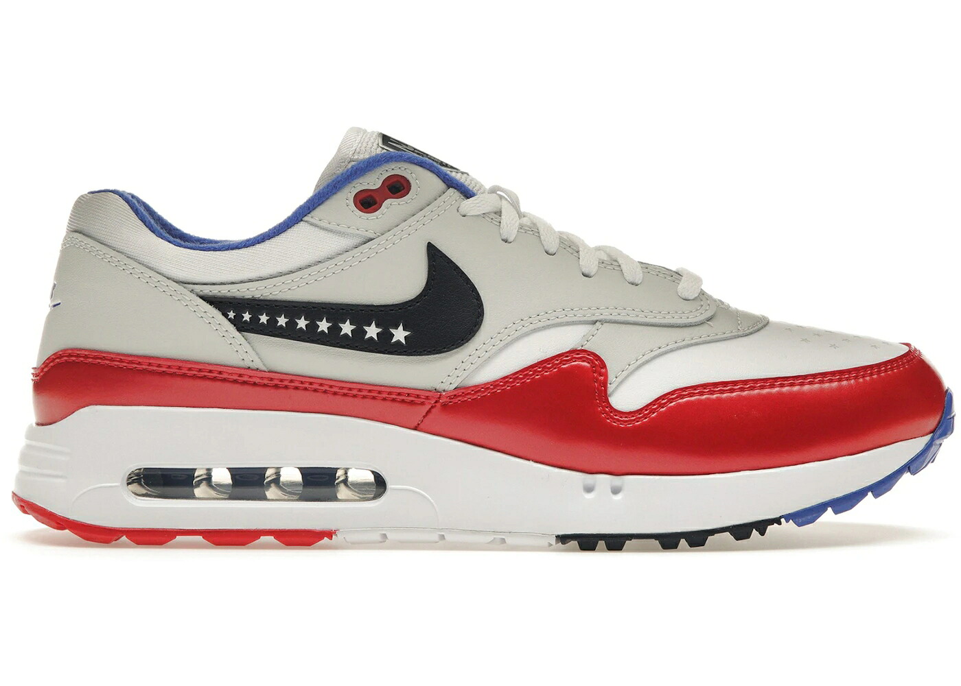 ナイキ マックス ゴルフ 白いこと 白いこと 赤 赤いこと エア湖マックス \u002786 スニーカー メンズ NIKE AIR MAX 1 OG GOLF NRG RYDER/SOLHEIM CUP USA (2023) / WHITE OBSIDIAN CHALLENGE RED メンズ靴-靴
