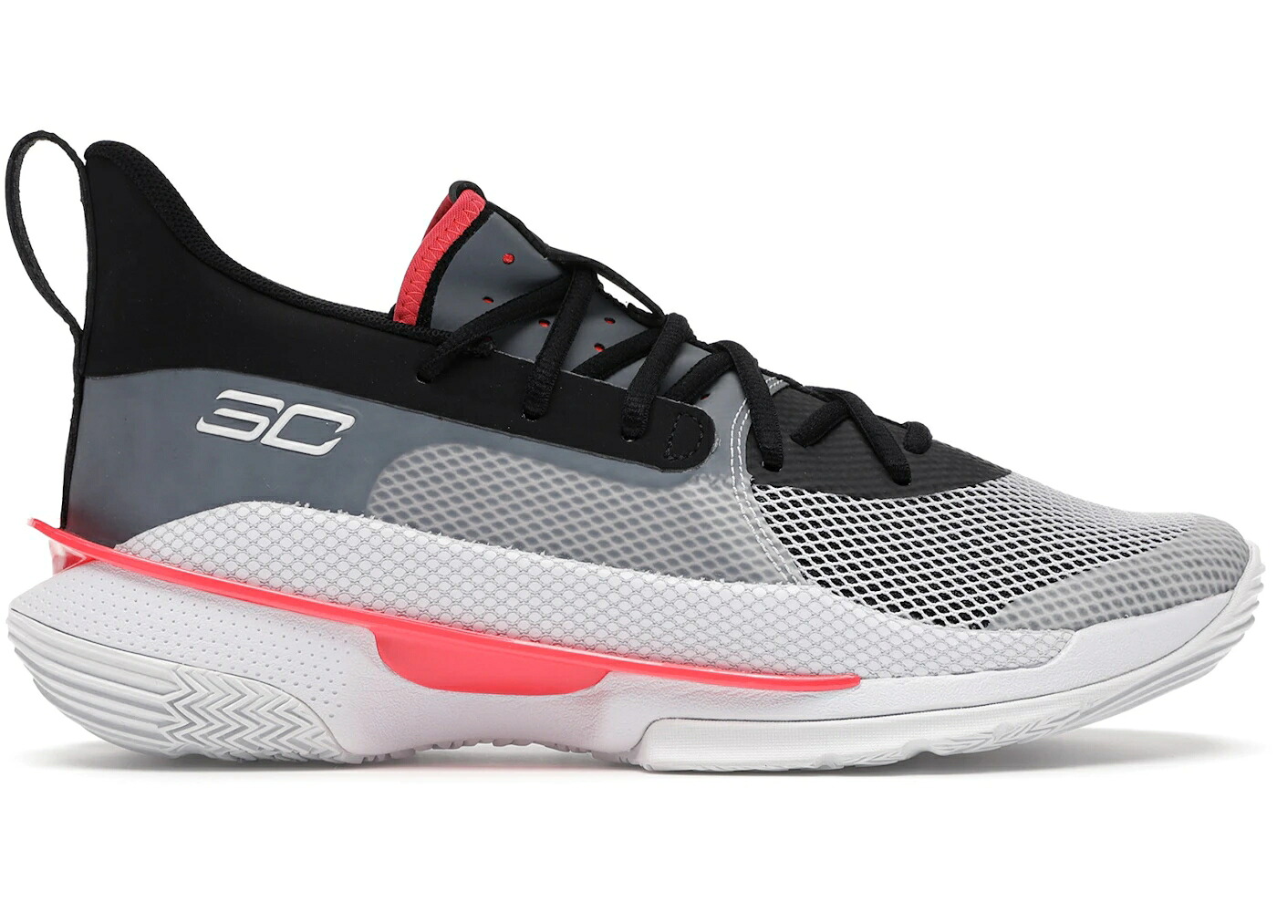カリー 白いこと 白いこと 黒いこと 黒いこと アンダーアーマー スニーカー メンズ UNDER ARMOUR UNDER ARMOUR CURRY 7 UNDRTD / WHITE WHITE BLACK