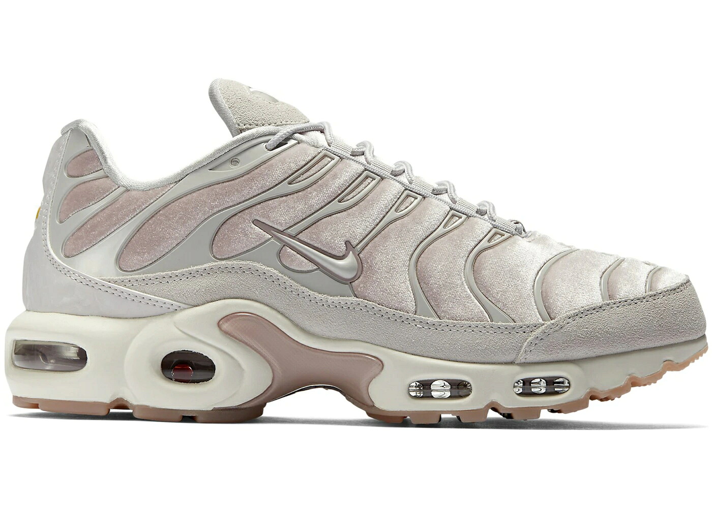 ナイキ マックス サクラ色 薄墨色 薄墨色 エアマックスプラス WOMEN\u0027S スニーカー レディース NIKE AIR MAX PLUS VELVET PARTICLE ROSE (WOMEN\u0027S) / PARTICLE ROSE VAST GREY SUMMIT