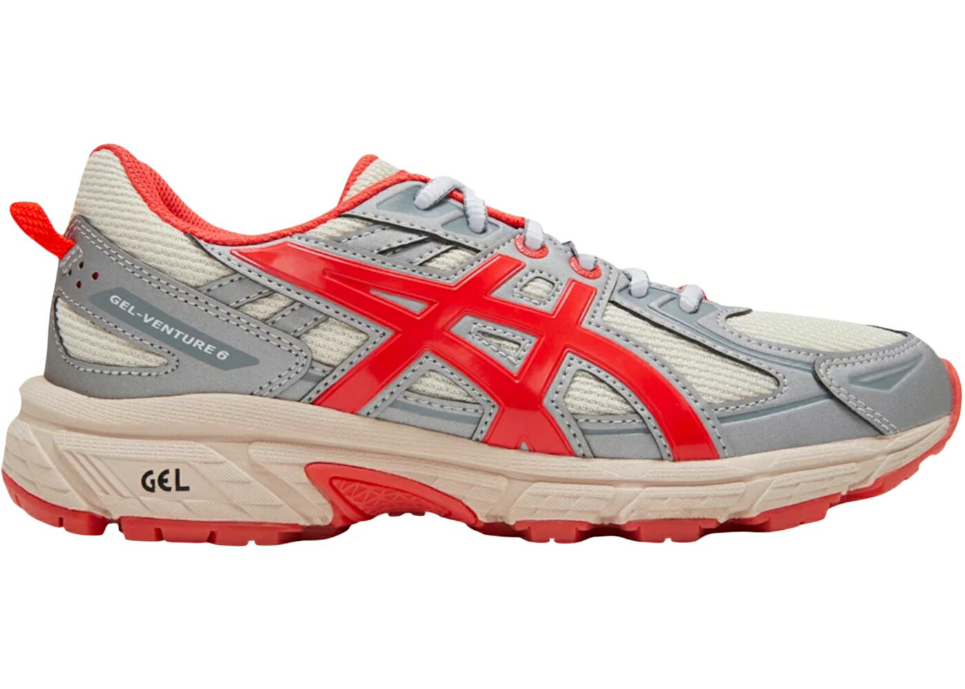 アシックス しろがね色 しろがね色 赤 赤いこと 皮膚軟化剤 スニーカー レディース ASICS GEL-VENTURE 6 KIRSH SILVER RED CREAM / SILVER RED CREAM