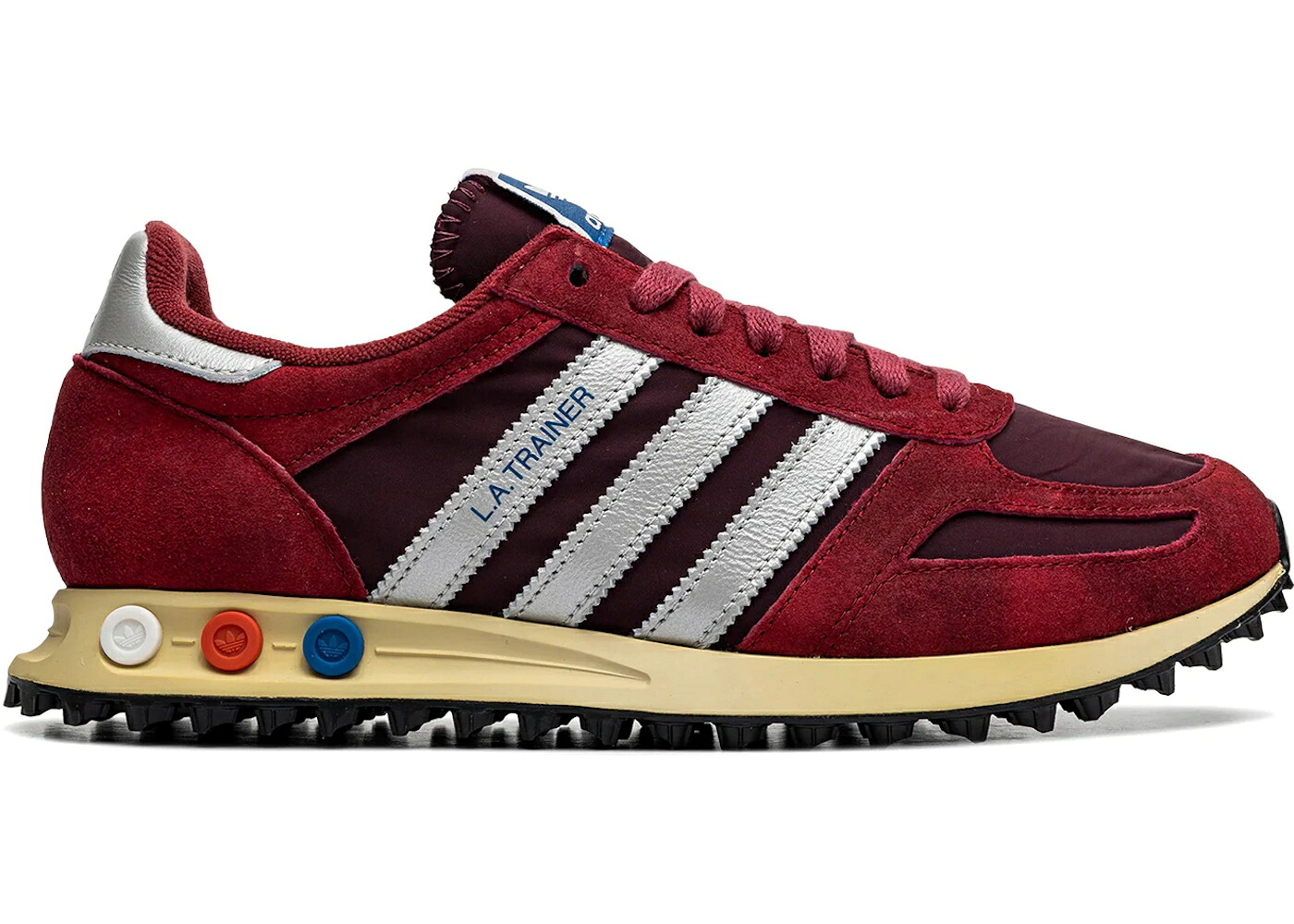 アディダス ロサンゼルス トレーナー マルーン 銀色 シルバー スニーカー メンズ ADIDAS LA TRAINER OG NOBLE MAROON SILVER METALLIC / NOBLE MAROON SILVER METALLIC