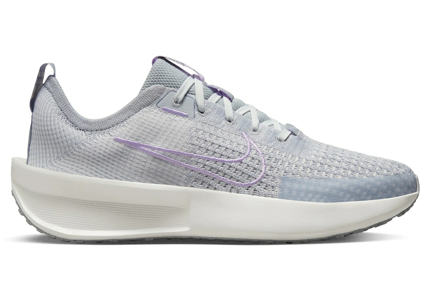 ナイキ ラン 灰色 グレー 白色 ホワイト 紫 バイオレット WOMEN'S スニーカー レディース NIKE INTERACT RUN WOLF GREY SUMMIT WHITE VAST VIOLET MIST (WOMEN'S) / WOLF GREY SUMMIT WHITE VAST GREY