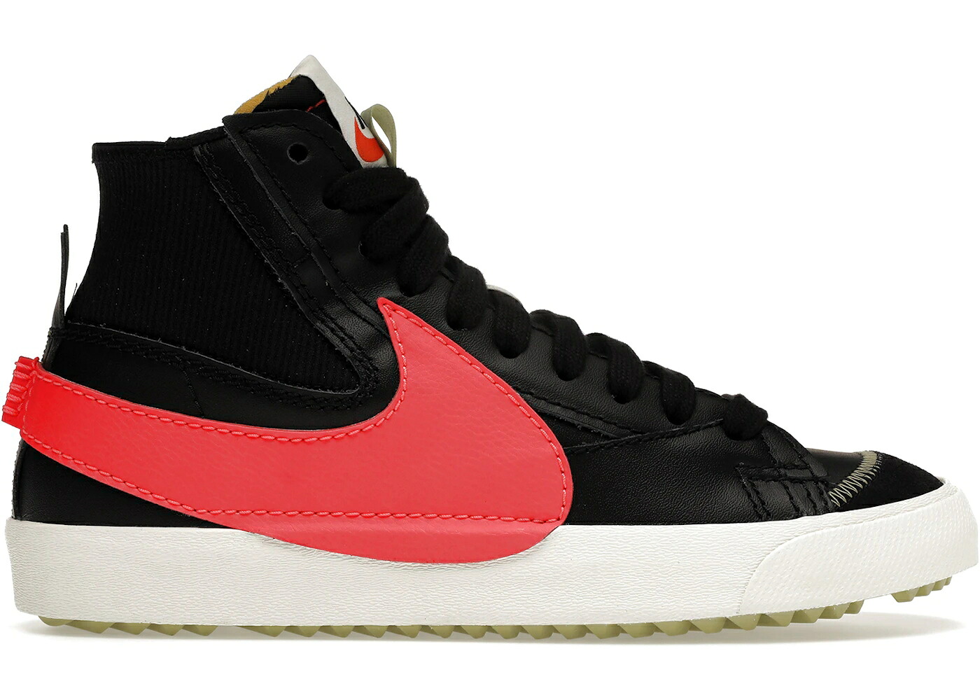 ナイキ ブレイザー ミッド ジャンボ 黒色 ブラック クリムゾン オリーブ スニーカー メンズ NIKE BLAZER MID 77 JUMBO BLACK BRIGHT CRIMSON / BLACK BRIGHT CRIMSON SAIL OLIVE