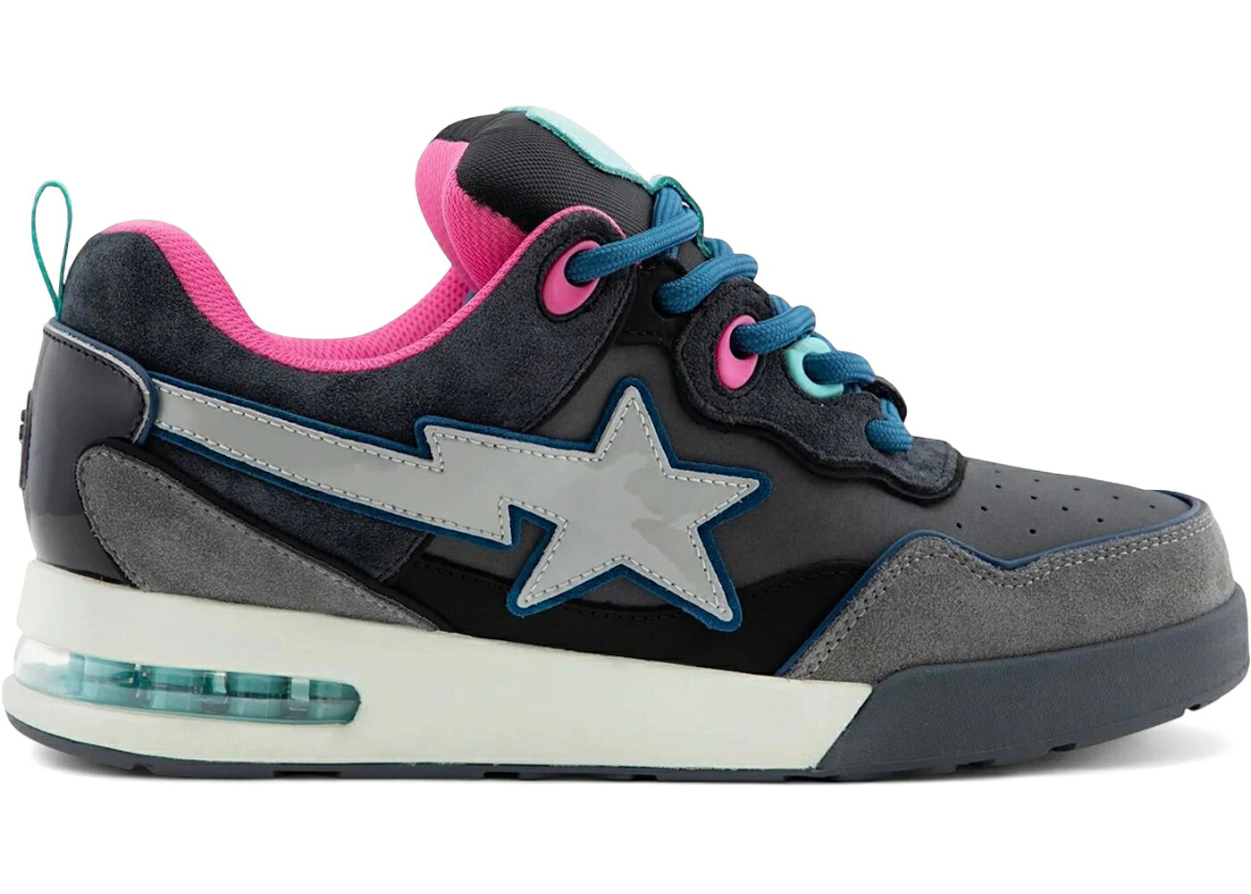 ベイプ 黒色 ブラック ピンク 青色 ブルー #2 スニーカー メンズ BAPE A BATHING APE FLIP STA BLACK PINK BLUE /|スニケス