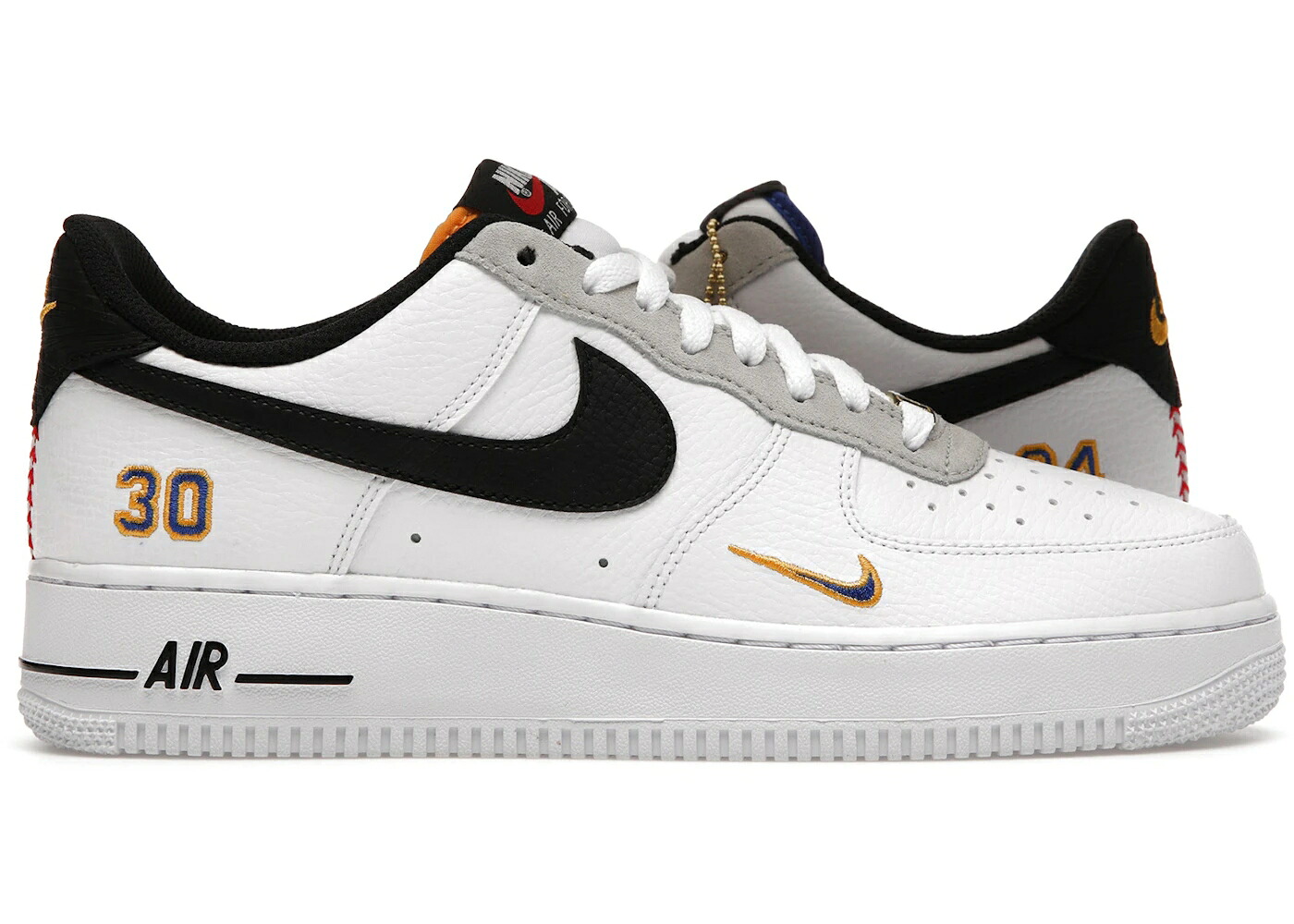 ナイキ グリフィー 白いこと 白いこと 青味 青み ゴールド 空軍 JR. SR. スニーカー メンズ NIKE AIR FORCE 1 LOW KEN GRIFFEY AND SWINGMAN / WHITE LYON BLUE UNIVERSITY GOLD