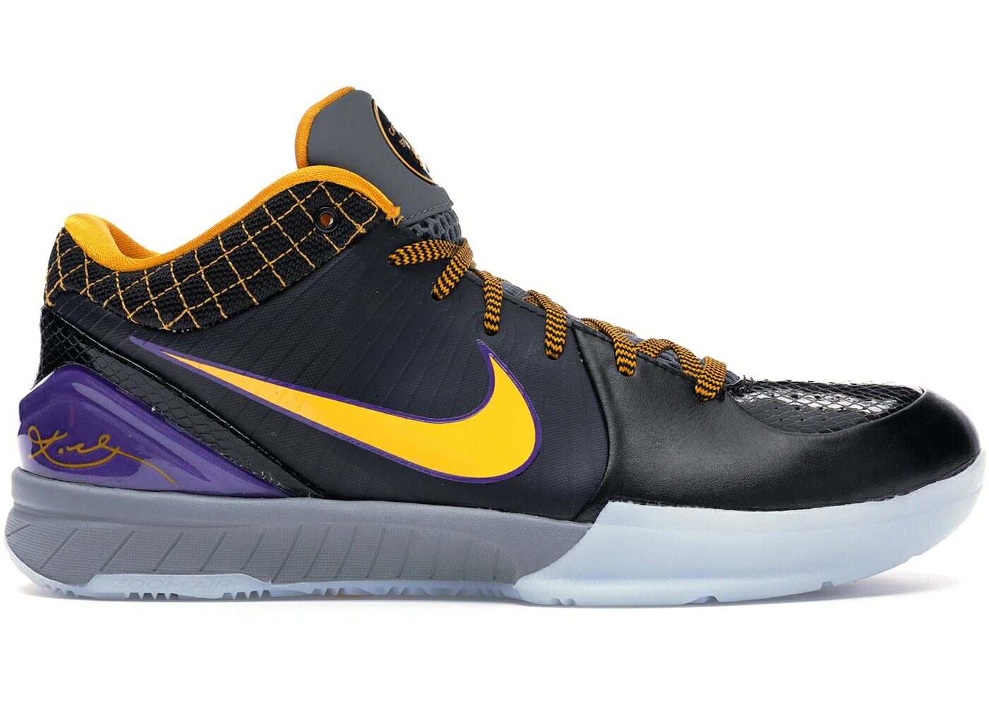 ナイキ コービー 労働者階級トロ 黒いこと 黒いこと 紫 パープル ゴールド スニーカー メンズ NIKE KOBE 4 PROTRO CARPE DIEM / BLACK VARSITY PURPLE CANYON GOLD