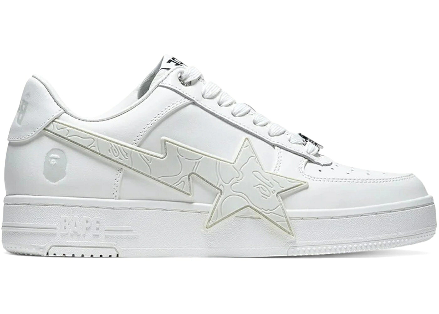 ベイプ 白いこと 白いこと 薄墨色 薄墨色 #2 スニーカー メンズ BAPE A BATHING APE STA os M2 WHITE GREY / WHITE GREY