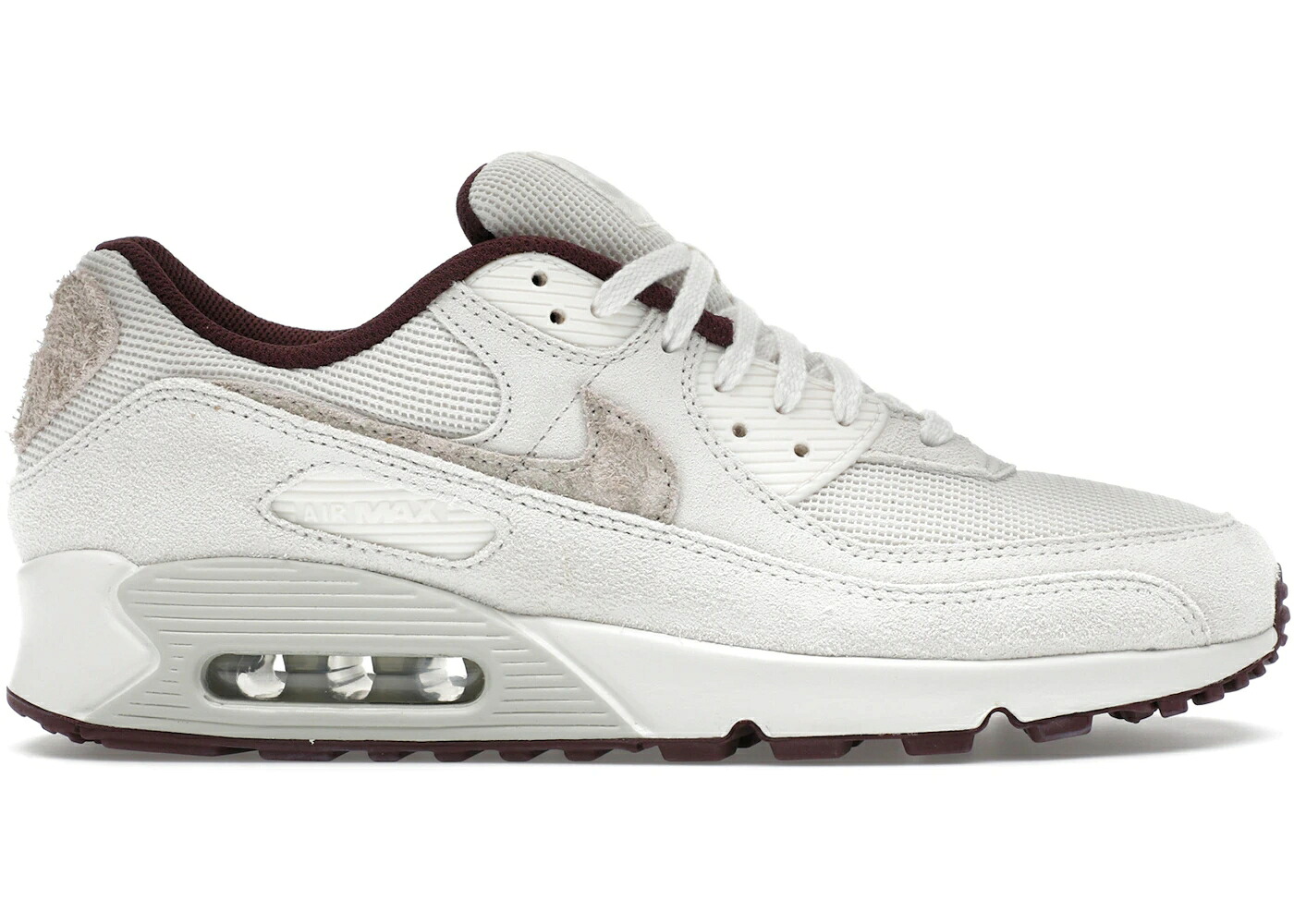 ナイキ マックス ブドウ酒色 バーガンディー 大気圏マックス スニーカー メンズ NIKE AIR MAX 90 PRM SAIL BURGUNDY CRUSH / SAIL PHANTOM BURGUNDY CRUSH
