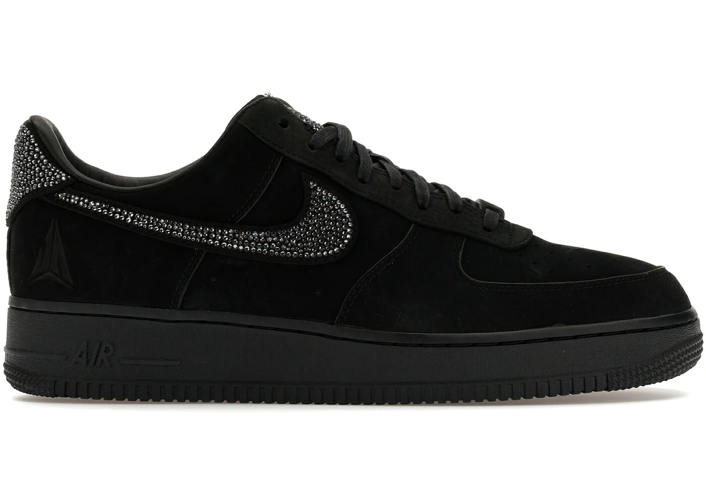 ナイキ 黒いこと 黒いこと しろがね色 しろがね色 空軍 スニーカー メンズ NIKE AIR FORCE 1 LOW LX JA MORANT SWAROVSKI / BLACK METALLIC SILVER COBALT