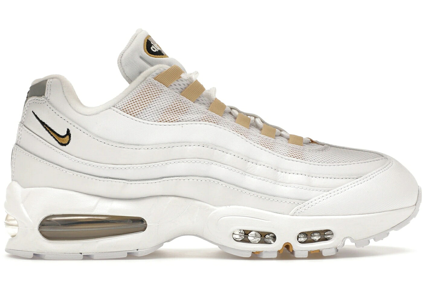 ナイキ マックス 砂上の楼閣 白いこと 白いこと 野球クラブ ゴールド 大気圏マックス スニーカー メンズ NIKE AIR MAX 95 OG BIG BUBBLE WHITE TEAM GOLD / WHITE TEAM GOLD