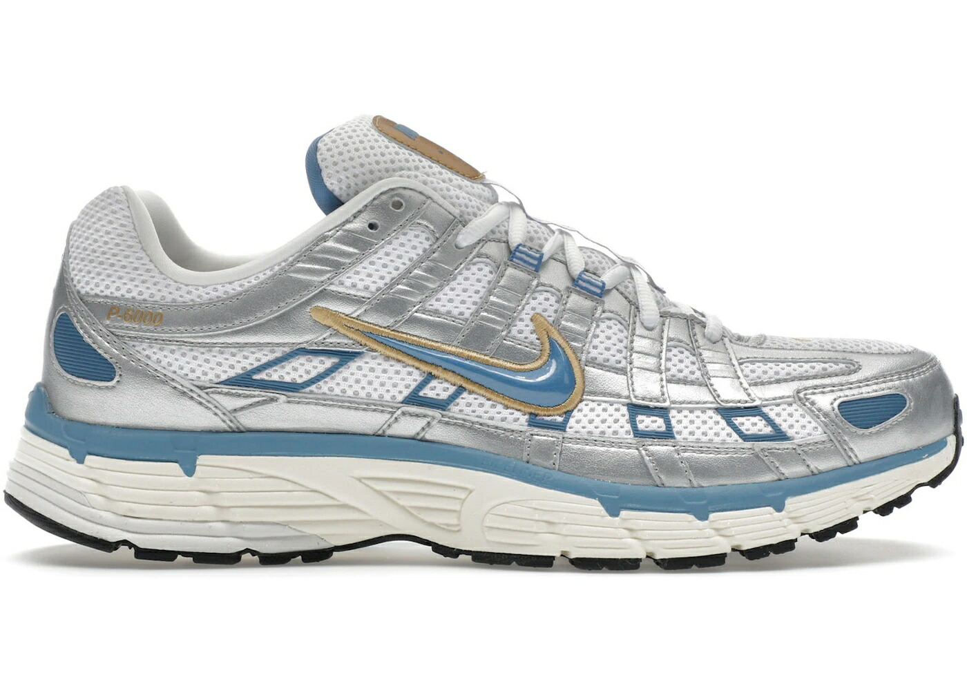 ナイキ しろがね色 しろがね色 白いこと 白いこと 象牙色 スニーカー メンズ NIKE P-6000 METALLIC SILVER AEGEAN STORM / WHITE METALLIC SILVER PALE IVORY