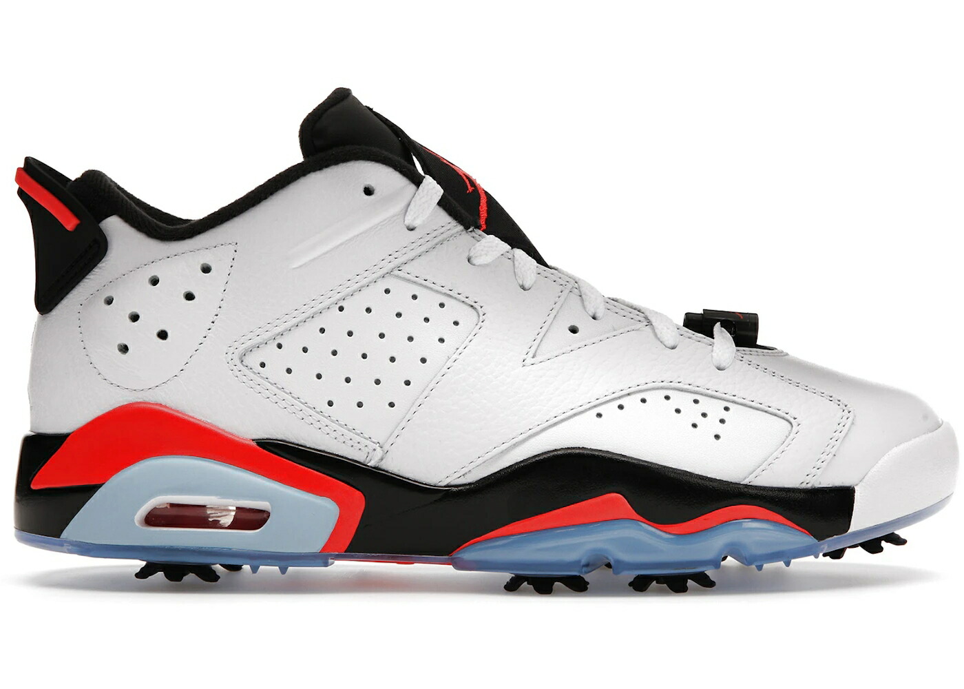 ナイキ ジョーダン ゴルフ 白色 ホワイト 黒色 ブラック スニーカー メンズ JORDAN 6 RETRO LOW GOLF WHITE INFRARED / WHITE INFRARED 23 BLACK