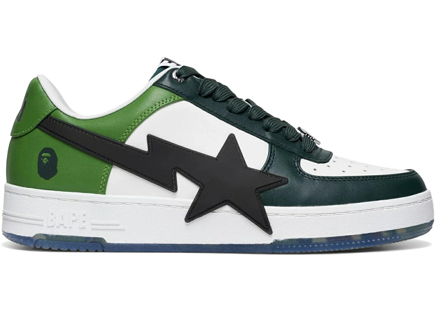 ベイプ 緑 緑であること スニーカー メンズ BAPE A BATHING APE STA os DARK GREEN /