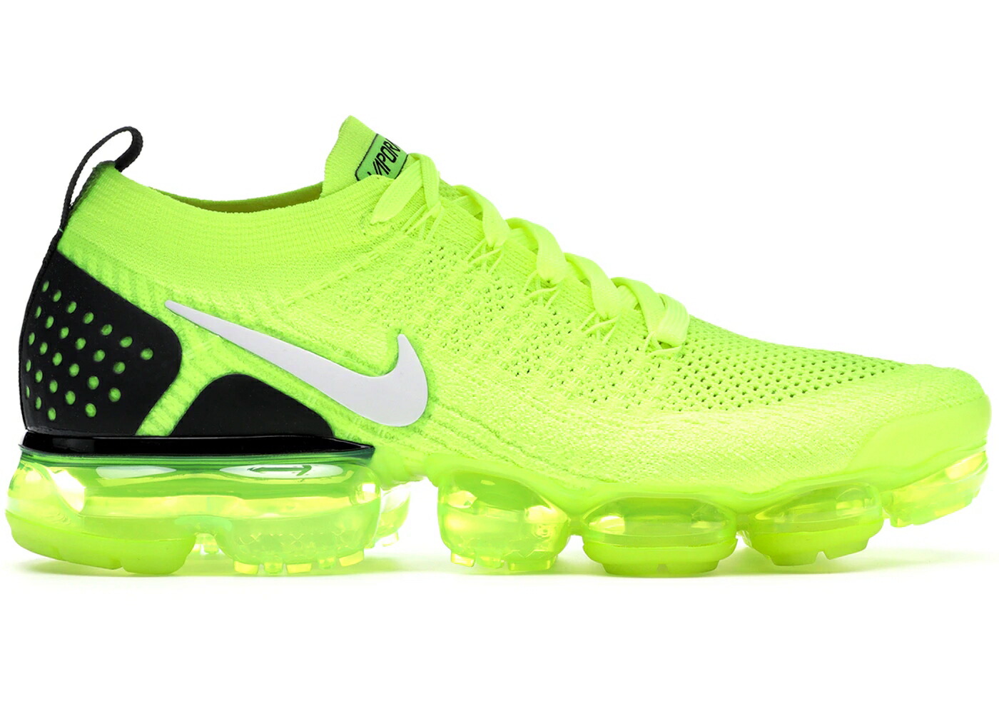 ナイキ 白いこと 白いこと 黒いこと 黒いこと エアヴェイパーマックス スニーカー メンズ NIKE AIR VAPORMAX 2 VOLT / VOLT WHITE BLACK
