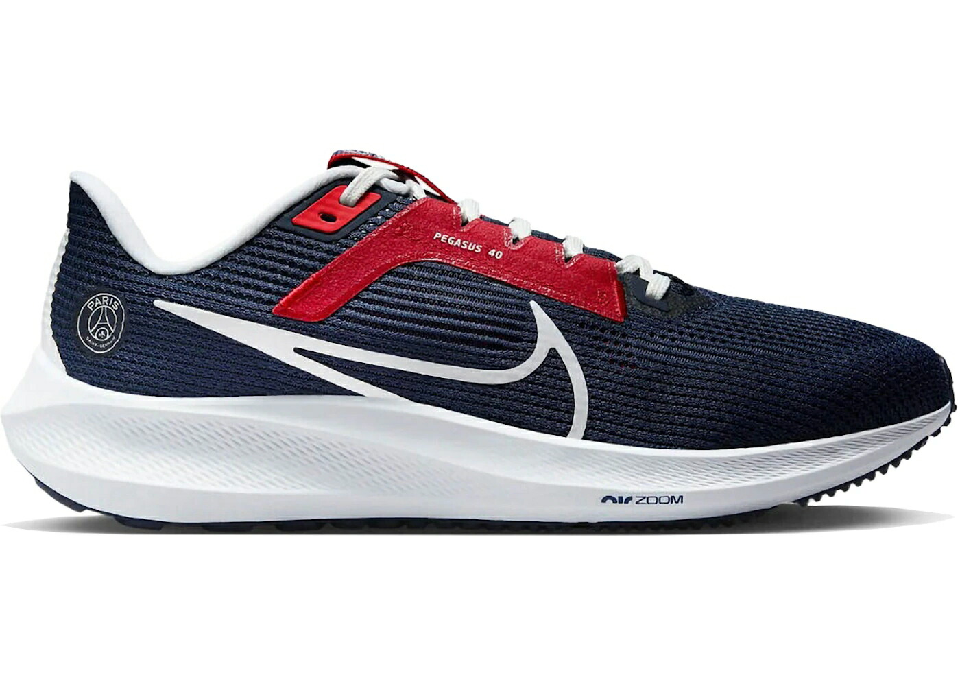 ナイキ 望遠レンズ ペガサス 紺色 米国海軍 赤 赤いこと 望遠レンズペガサス スニーカー メンズ NIKE AIR ZOOM PEGASUS 40 PSG PARIS SAINT-GERMAIN / MIDNIGHT NAVY UNIVERSITY RED 靴-メンズ靴