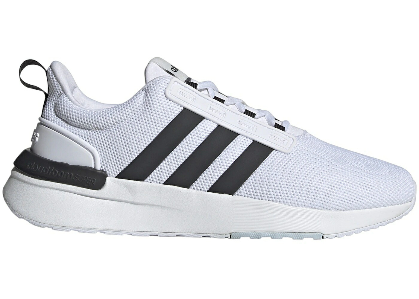 アディダス 白色 ホワイト カーボン コア 黒色 ブラック スニーカー メンズ ADIDAS RACER TR21 CLOUD WHITE CARBON CORE BLACK / CLOUD WHITE CARBON CORE BLACK