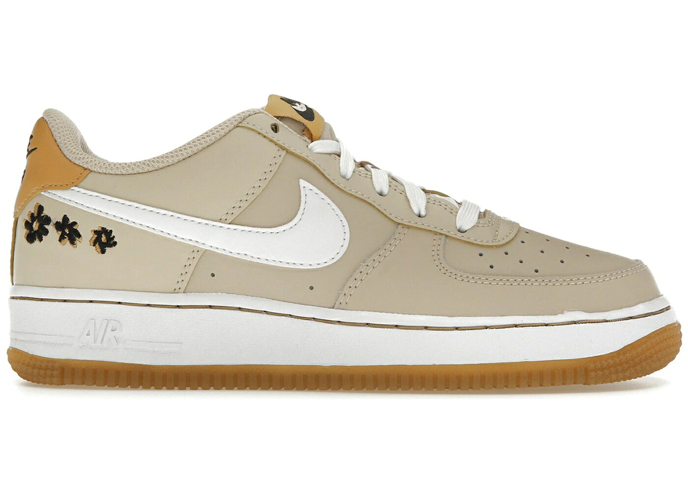 ナイキ 黒いこと 黒いこと 白いこと 白いこと 空軍 御坊っちゃん キッズ NIKE AIR FORCE 1 LOW SE FLORAL (GS) / SANDDRIFT TWINE BLACK WHITE もの言う花 マタニティ スニーカー