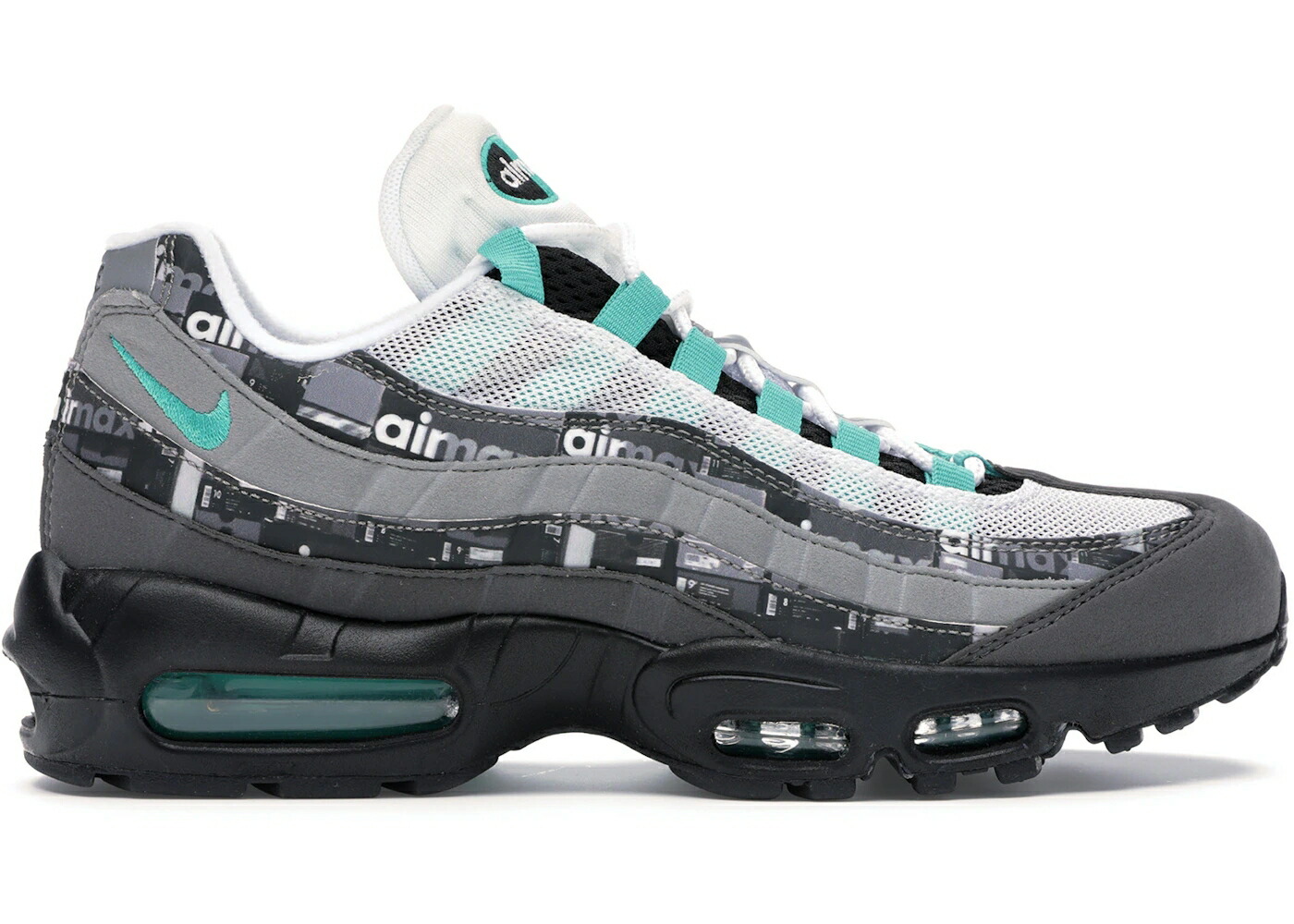 ナイキ マックス 黒色 ブラック 翡翠 ジェード エアマックス スニーカー メンズ NIKE AIR MAX 95 ATMOS WE LOVE (CLEAR JADE) / BLACK CLEAR JADE MEDIUM ASH DARK 69,410円