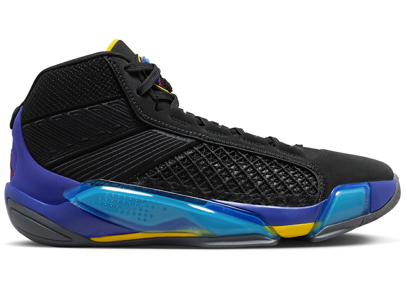 ナイキ ジョーダン アクア 黒いこと 黒いこと 赤 赤いこと 調和 コン吊りひも スニーカー メンズ JORDAN 38 PF AQUA (BLACK SOLE) / BLACK TRUE RED BRIGHT CONCORD