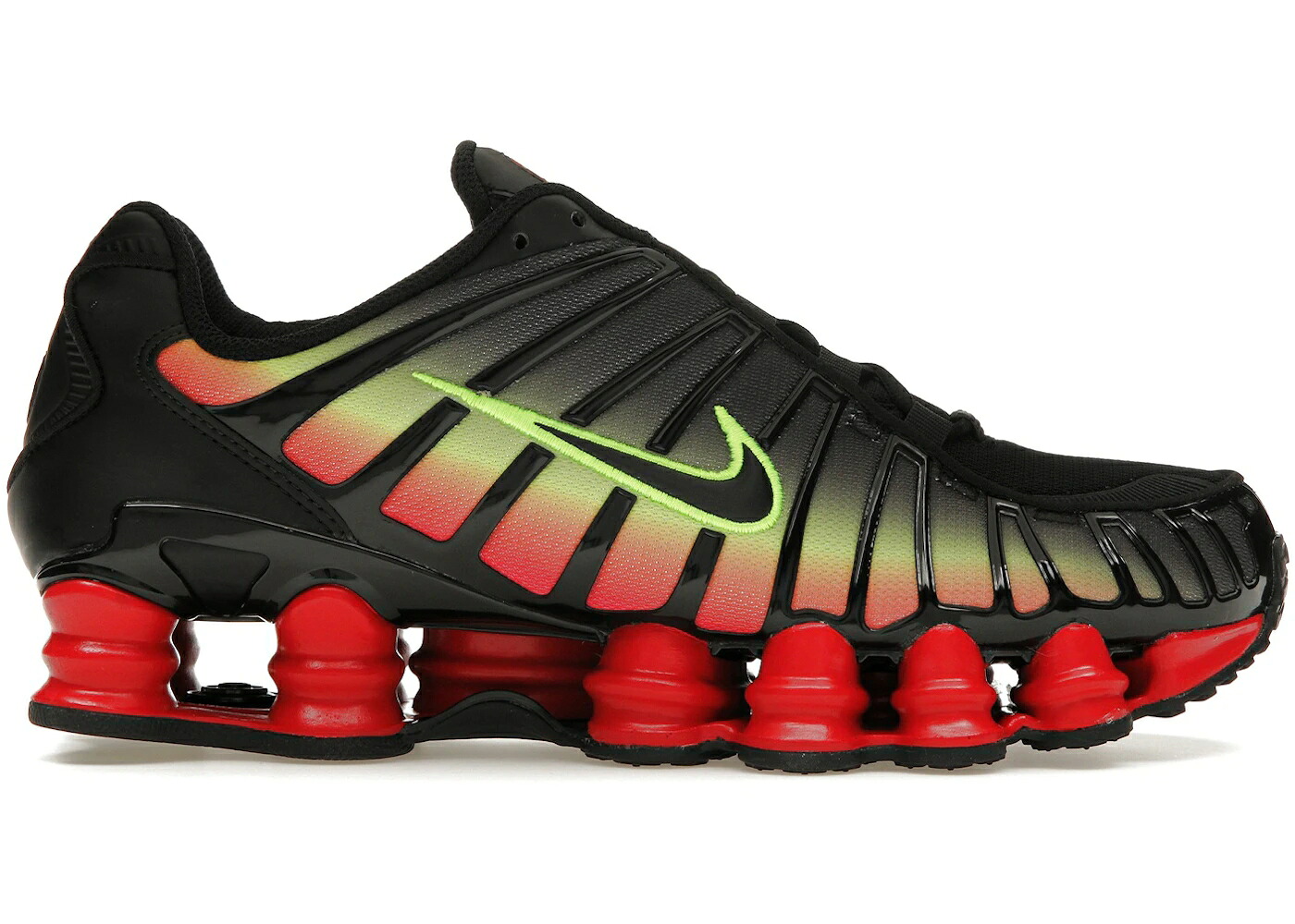 ナイキ ショックス 火の手 赤 赤いこと 黒いこと 黒いこと WOMEN\u0027S スニーカー レディース NIKE SHOX TL VOLT FIRE RED (WOMEN\u0027S) / BLACK VOLT FIRE RED BLACK
