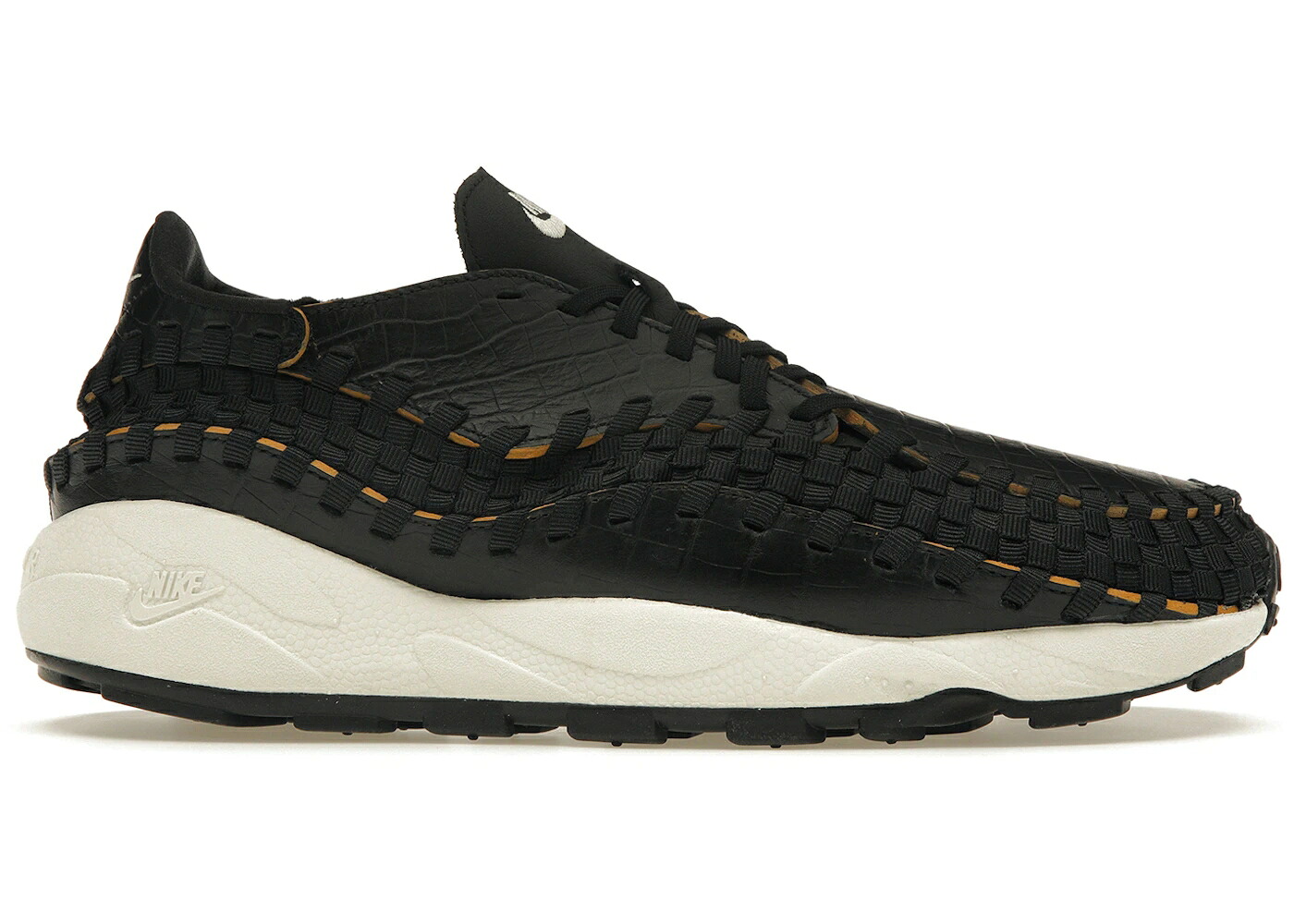 ナイキ ウーブン 黒いこと 黒いこと 象牙色 WOMEN\u0027S スニーカー レディース NIKE AIR FOOTSCAPE WOVEN PRM BLACK CROC (WOMEN\u0027S) / BLACK PALE IVORY DESERT OCHRE