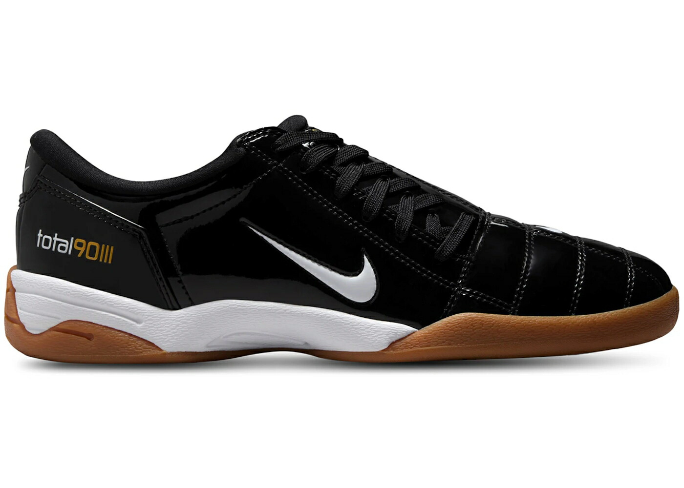 ナイキ パテント 黒色 ブラック 白色 ホワイト ゴールド WOMEN'S スニーカー レディース NIKE TOTAL 90 3 PATENT BLACK GUM (WOMEN'S) / BLACK WHITE METALLIC GOLD