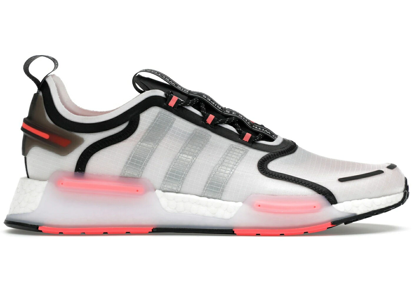 アディダス 白いこと 白いこと しろがね色 しろがね色 クリムゾン 中核グループ スニーカー メンズ ADIDAS NMD R1 V3 WHITE MATTE SILVER CRIMSON / CLOUD WHITE MATTE SILVER CORE