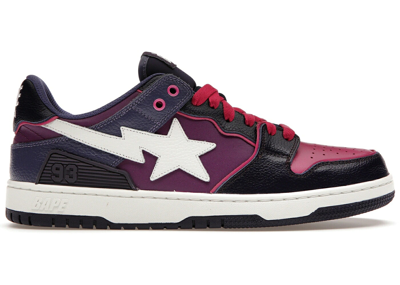 ベイプ 紫 パープル 白いこと 白いこと 紺色 米国海軍 スニーカー メンズ BAPE A BATHING APE SK8 STA PURPLE WHITE / PURPLE NAVY WHITE
