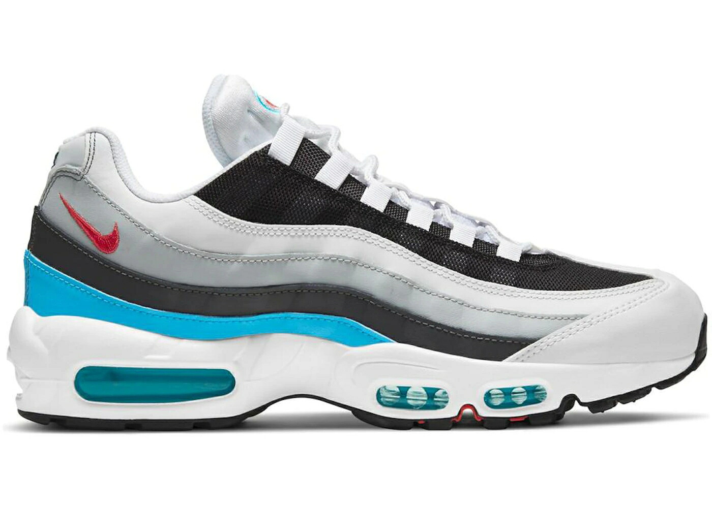ナイキ マックス 青色 ブルー フュージョン 赤 レッド 黒色 ブラック エアマックス スニーカー メンズ NIKE AIR MAX 95 CHLORINE BLUE / FUSION RED CHLORINE BLUE BLACK