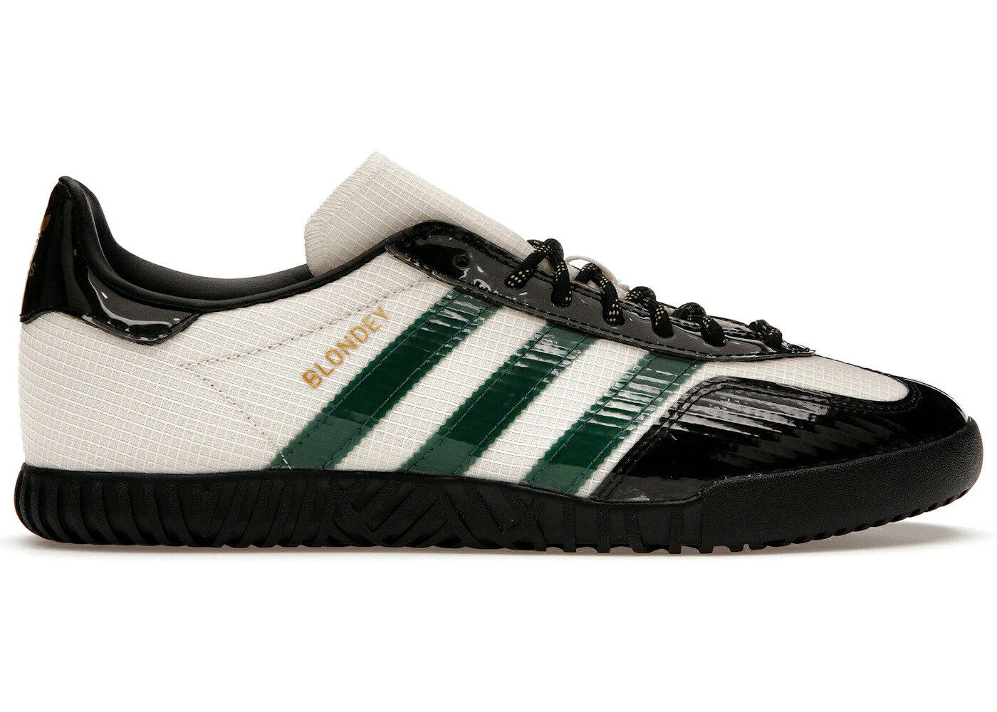 アディダス ガゼル 白色 ホワイト 緑 グリーン コア A.B. スニーカー メンズ ADIDAS GAZELLE INDOOR BLONDEY MCCOY CHALK WHITE NOBLE GREEN / CHALK WHITE NOBLE GREEN CORE｜スニケス