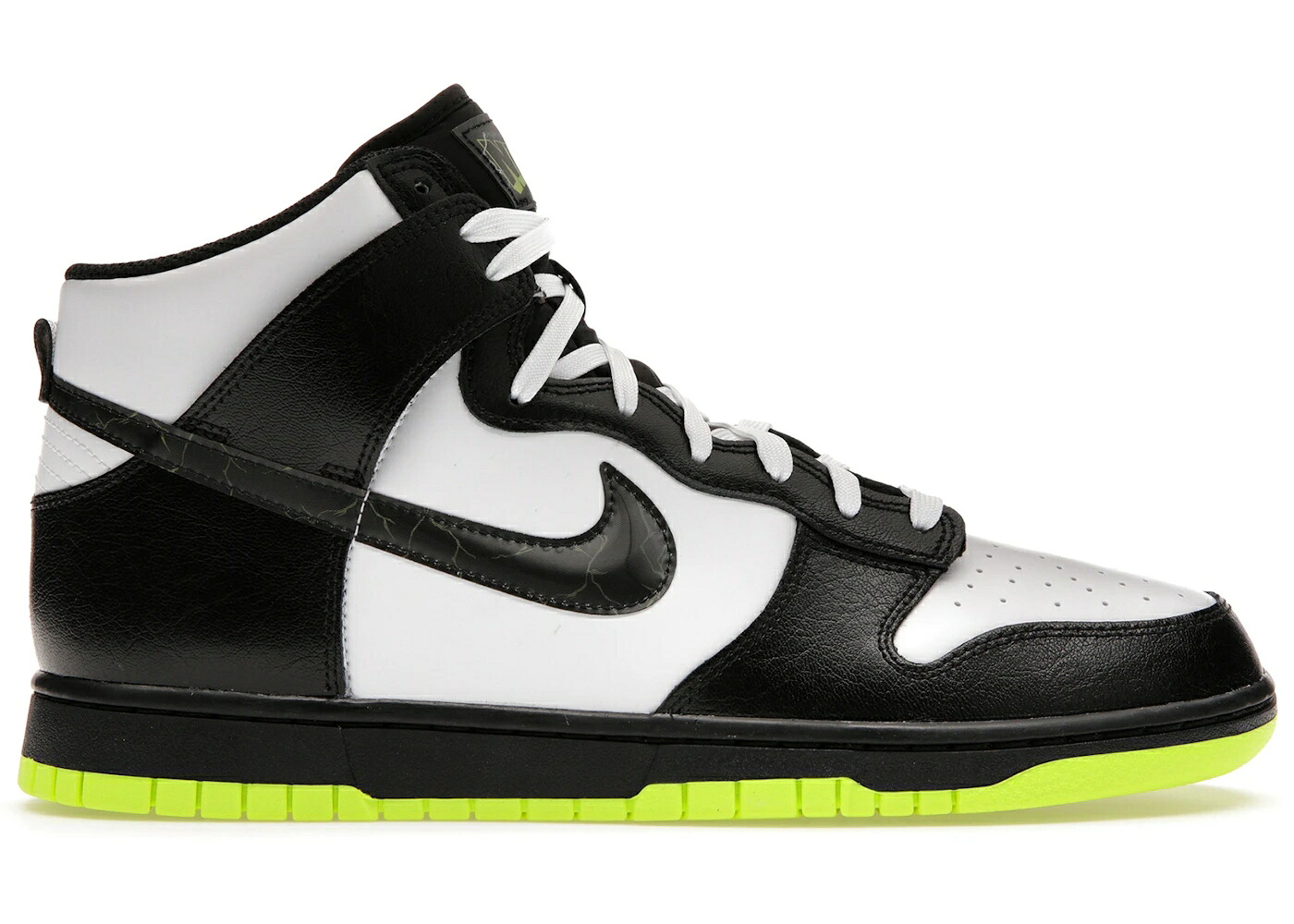 ナイキ ダンク ハイ 白色 ホワイト 黒色 ブラック ダンクハイ スニーカー メンズ NIKE DUNK HIGH ELECTRIC PANDA / WHITE BLACK VOLT