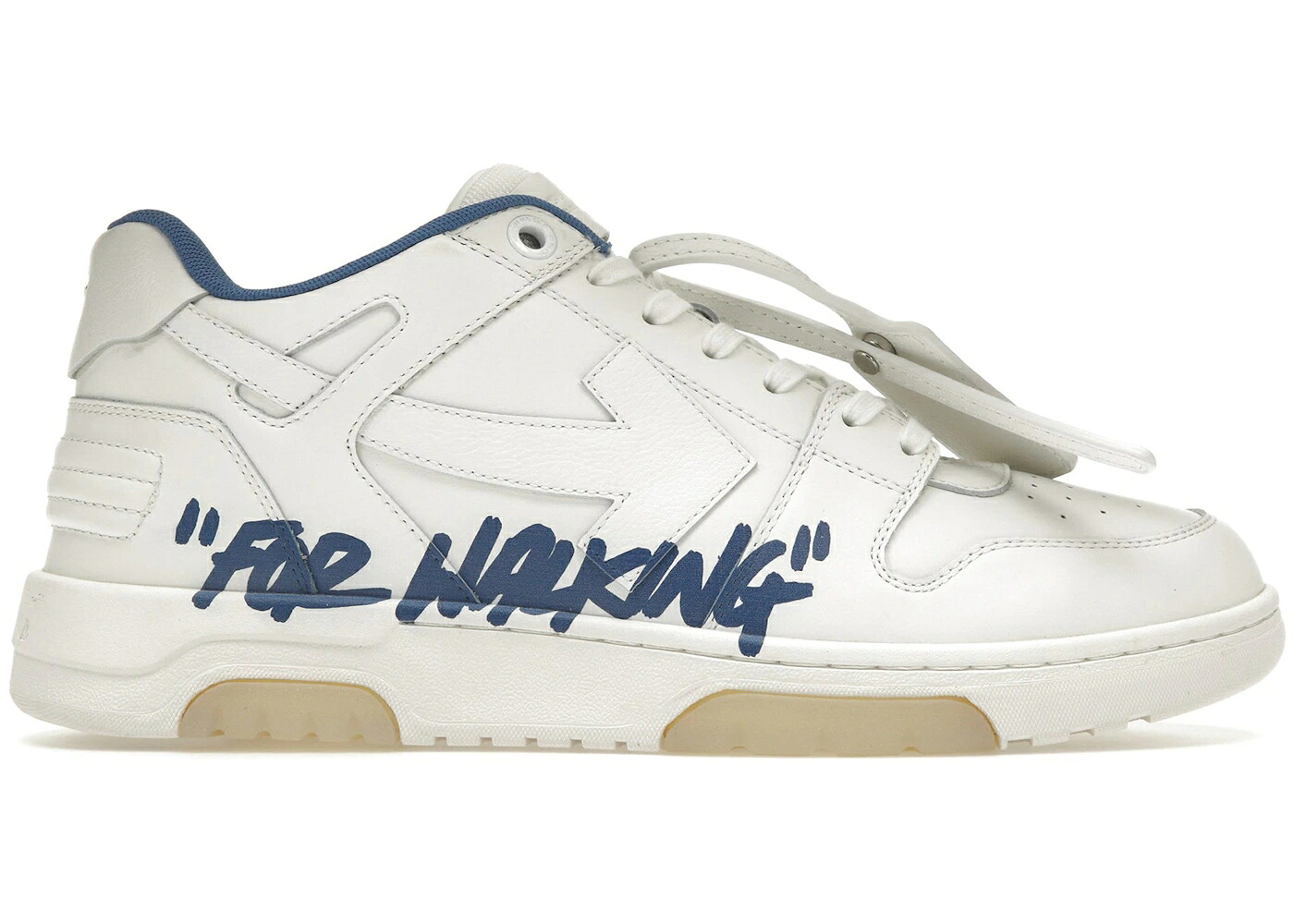 オフホワイト 白色 ホワイト 青色 ブルー "OOO" スニーカー メンズ OFF-WHITE OUT OF OFFICE LOW TOPS FOR WALKING WHITE DARK BLUE SS22 / WHITE WHITE DARK BLUE｜スニケス