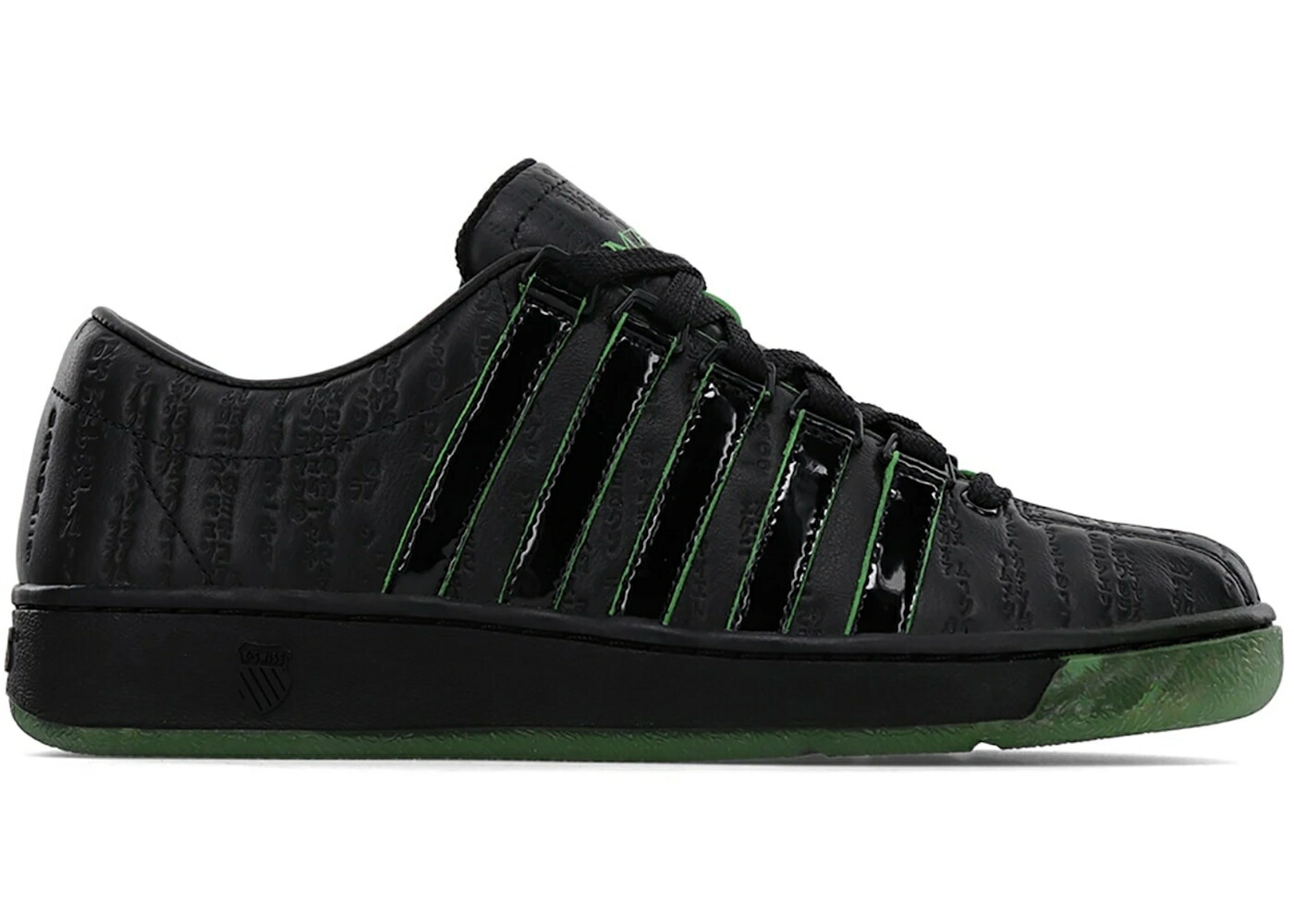 ケースイス クラシック 黒色 ブラック 緑 グリーン スニーカー メンズ K-SWISS CLASSIC 2000 THE MATRIX CODE / BLACK GREEN