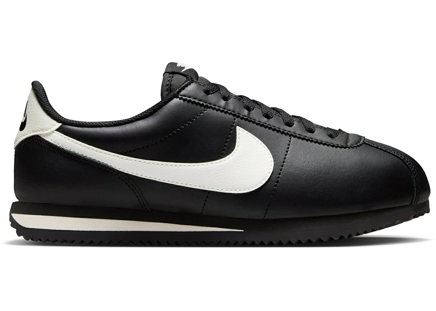 ナイキ コルテッツ なめし革 黒いこと 黒いこと 象牙色 WOMEN\u0027S スニーカー レディース NIKE CORTEZ LEATHER BLACK PALE IVORY (WOMEN\u0027S) / BLACK PALE IVORY スニーカー-レディース靴