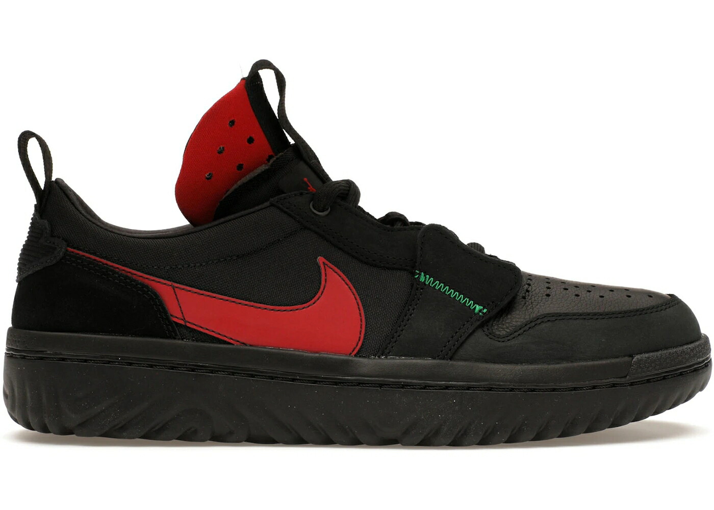 ナイキ ジョーダン リアクト 黒いこと 黒いこと 野球クラブ 赤 赤いこと スニーカー メンズ JORDAN 1 LOW REACT FEARLESS GHETTO GASTRO / BLACK TEAM RED