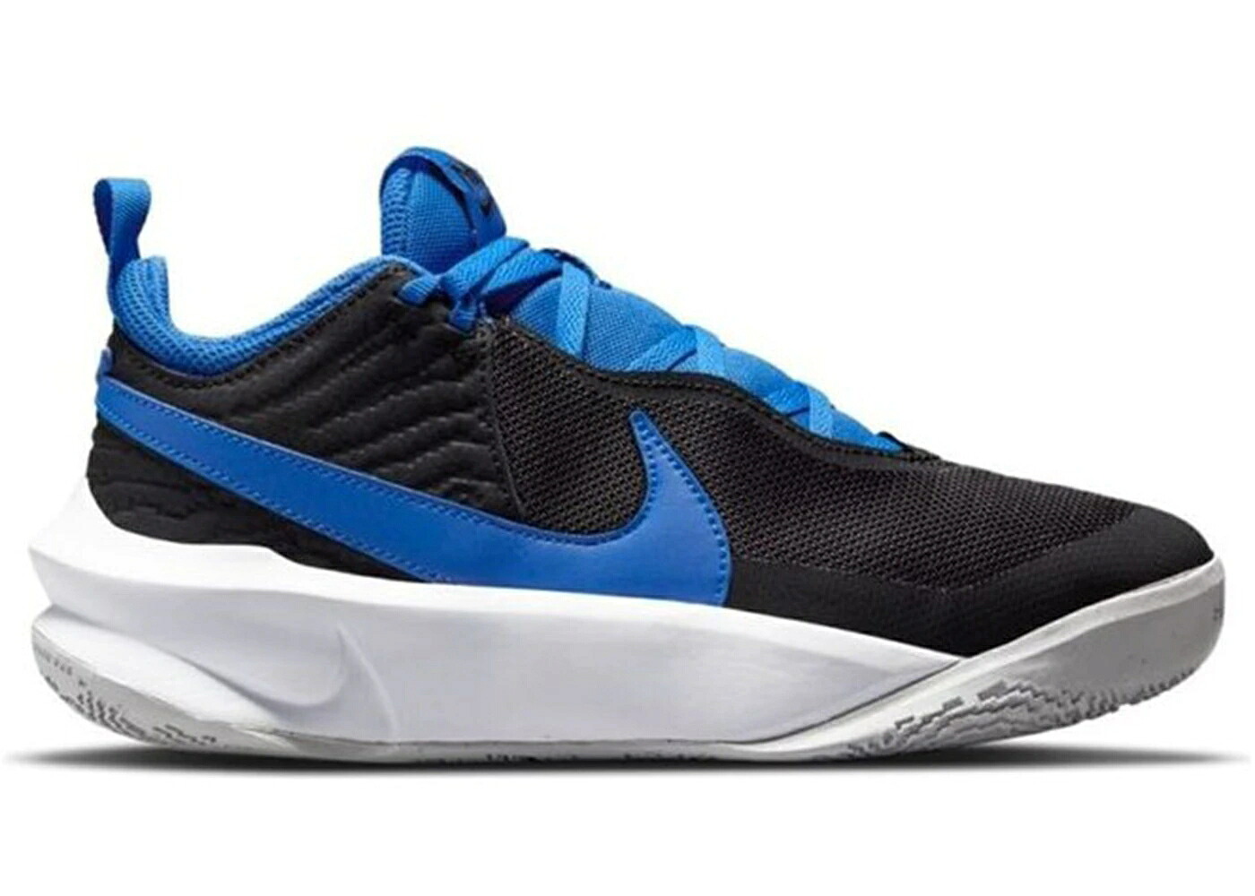 ナイキ チーム 黒色 ブラック ゲーム 白色 ホワイト ゲームロイヤル 青 ブルー ジュニア キッズ NIKE TEAM HUSTLE D 10 BLACK GAME ROYAL (GS) / BLACK PHOTON DUST WHITE GAME ベビー マタニティ スニーカー|スニケス
