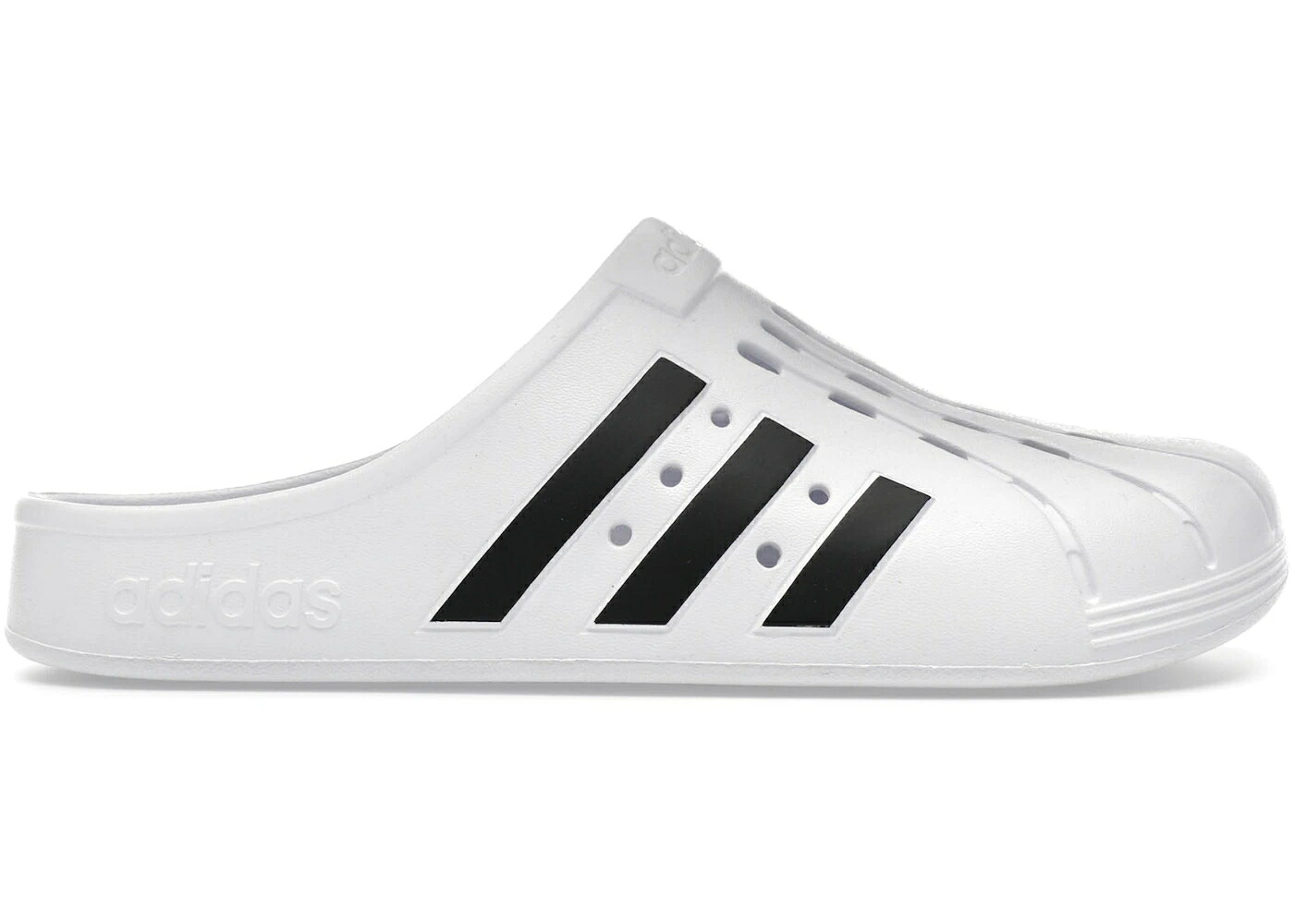 アディダス アディレッタ 白いこと 白いこと 黒いこと 黒いこと 中核グループ スニーカー メンズ ADIDAS ADILETTE CLOG WHITE BLACK / CLOUD WHITE CORE BLACK CLOUD
