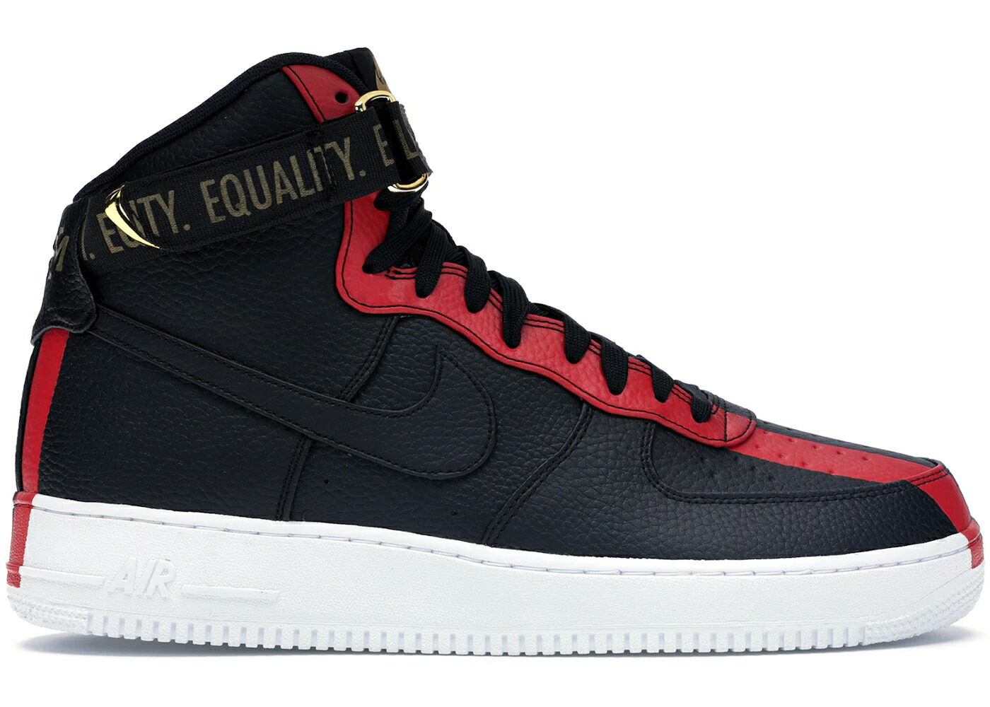ナイキ ハイ 黒色 ブラック 赤 レッド エアフォース スニーカー メンズ NIKE AIR FORCE 1 HIGH BLACK HISTORY MONTH (2018) / BLACK BLACK UNIVERSITY RED