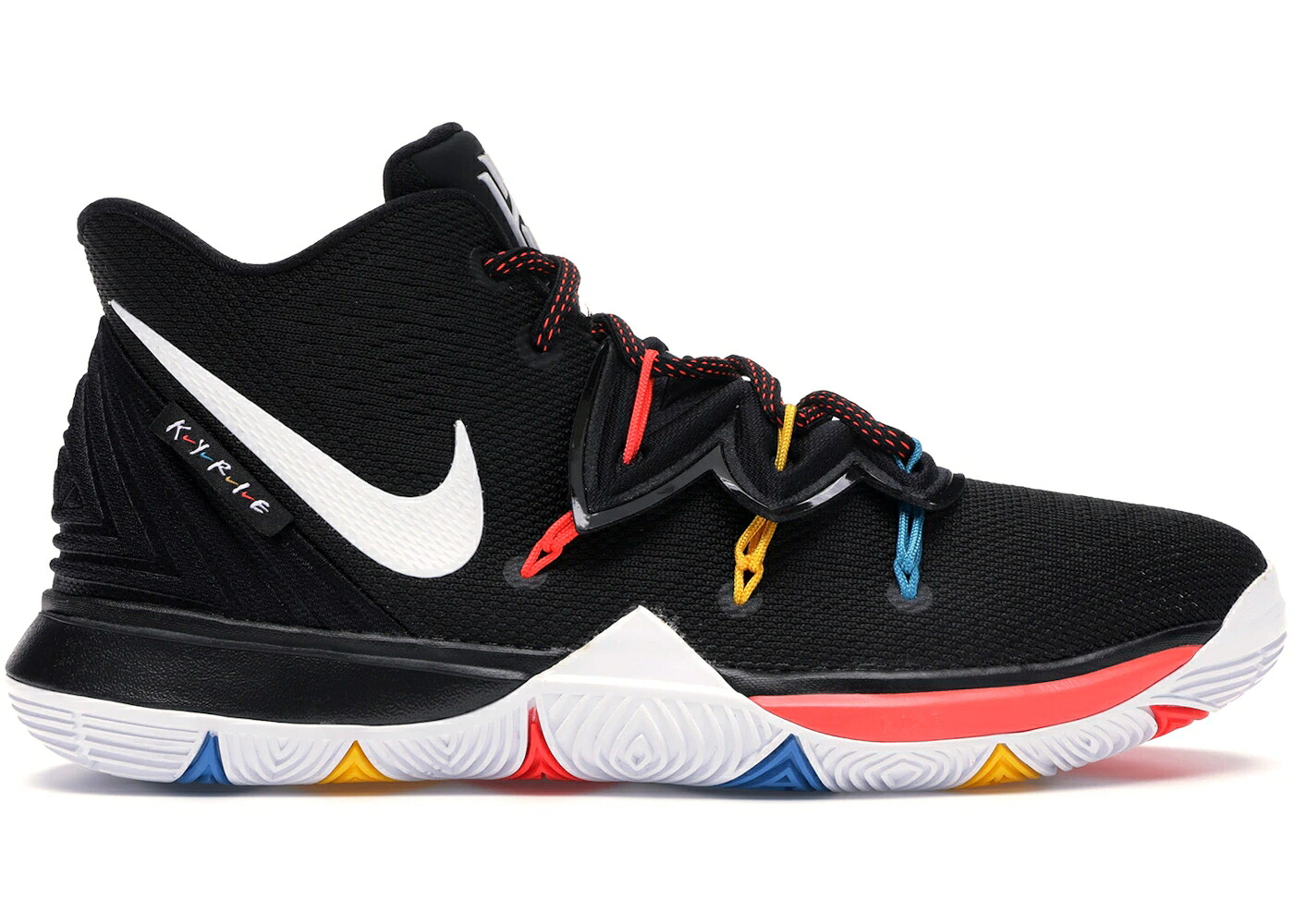 ナイキ カイリー 黒いこと 黒いこと 白いこと 白いこと クリムゾン お坊っちゃん キッズ NIKE KYRIE 5 FRIENDS (GS) / BLACK WHITE BRIGHT CRIMSON もの言う花 マタニティ スニーカー