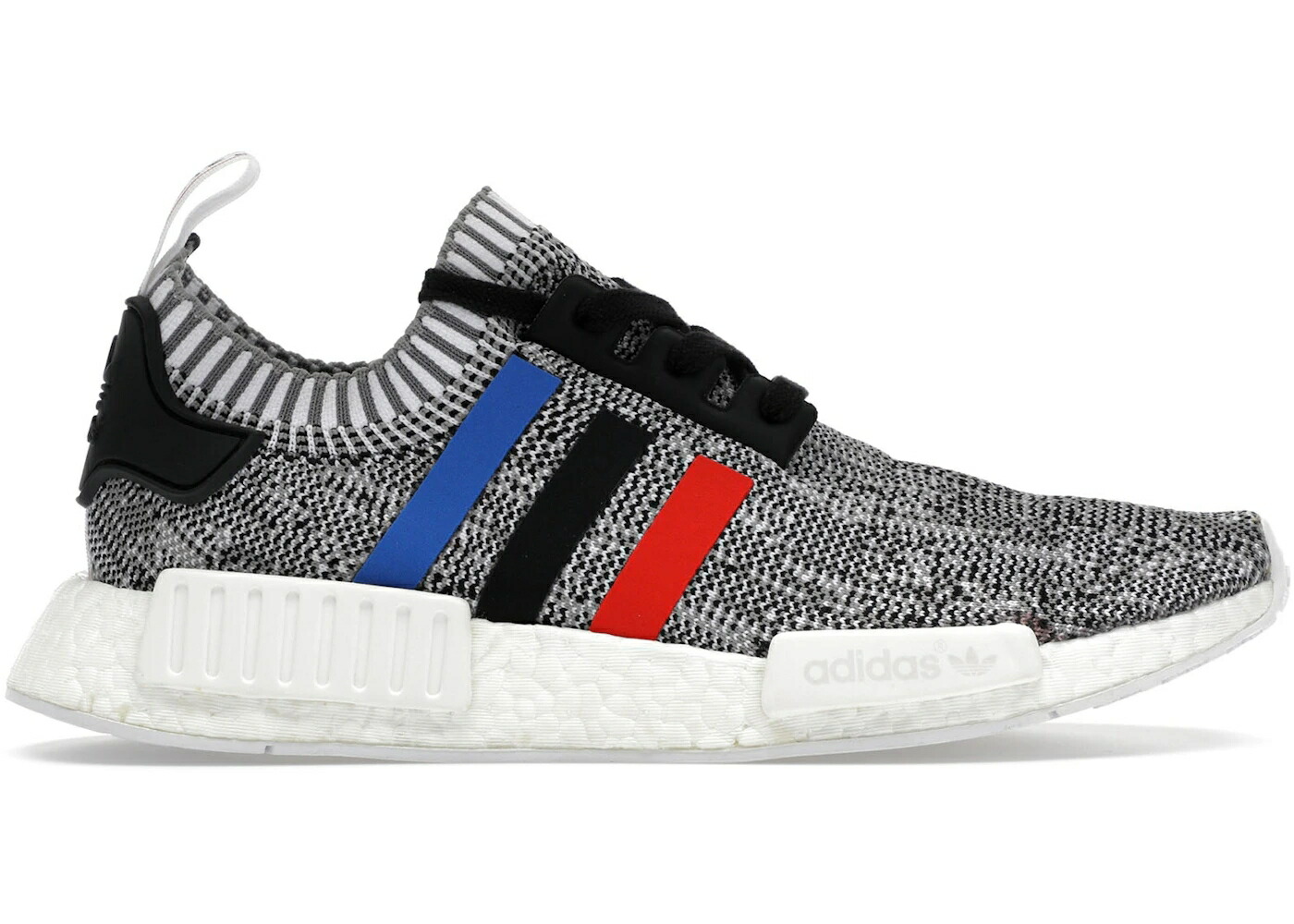 アディダス 白色 ホワイト コア 黒色 ブラック スニーカー メンズ ADIDAS NMD R1 TRI COLOR STRIPES WHITE / WHITE CORE BLACK
