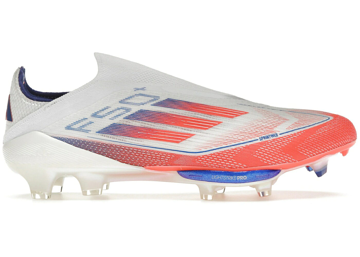 アディダス エリート 白色 ホワイト 赤 レッド 青色 ブルー F50+ スニーカー メンズ ADIDAS ELITE LACELESS FG CLOUD WHITE SOLAR RED / CLOUD WHITE SOLAR RED LUCID BLUE|スニケス