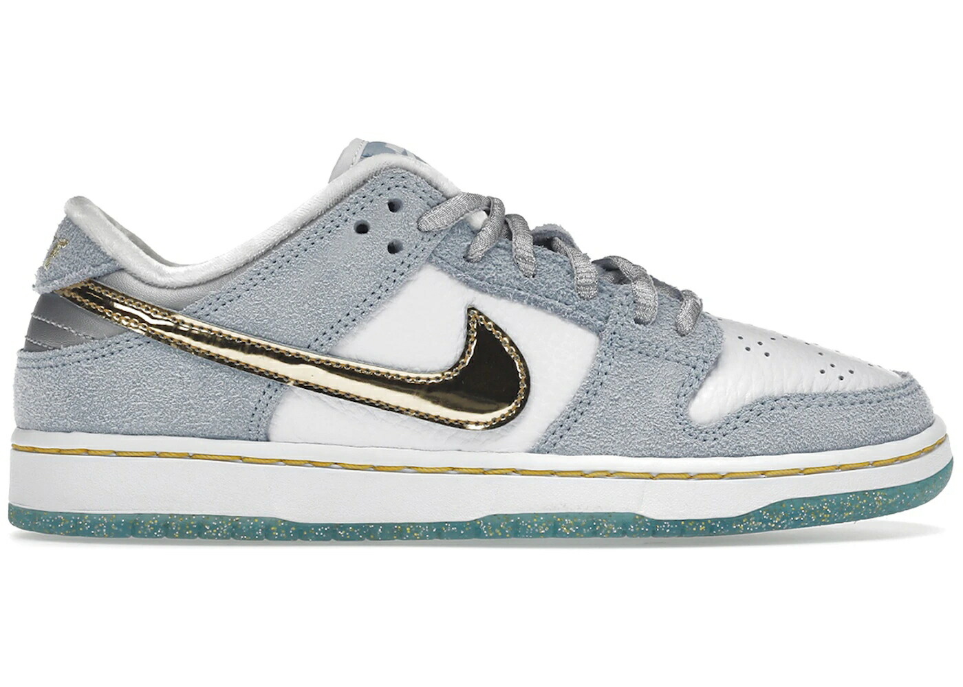 ナイキ エスビー ダンク 青色 ブルー 白色 ホワイト ゴールド ダンクロー ジュニア キッズ NIKE SB DUNK LOW SEAN CLIVER (PS) / ICE BLUE WHITE METALLIC GOLD ベビー マタニティ スニーカー