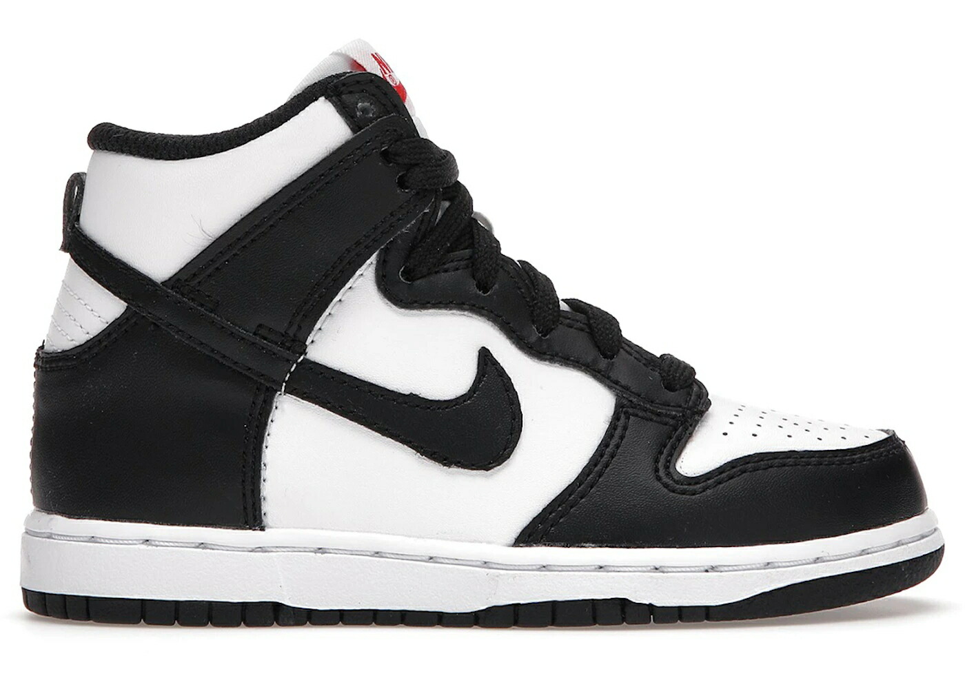 ナイキ ダンク ハイ 黒色 ブラック 白色 ホワイト 赤 レッド ダンクハイ ジュニア キッズ NIKE DUNK HIGH PANDA (2021) (PS) / BLACK WHITE RED ベビー マタニティ スニーカー