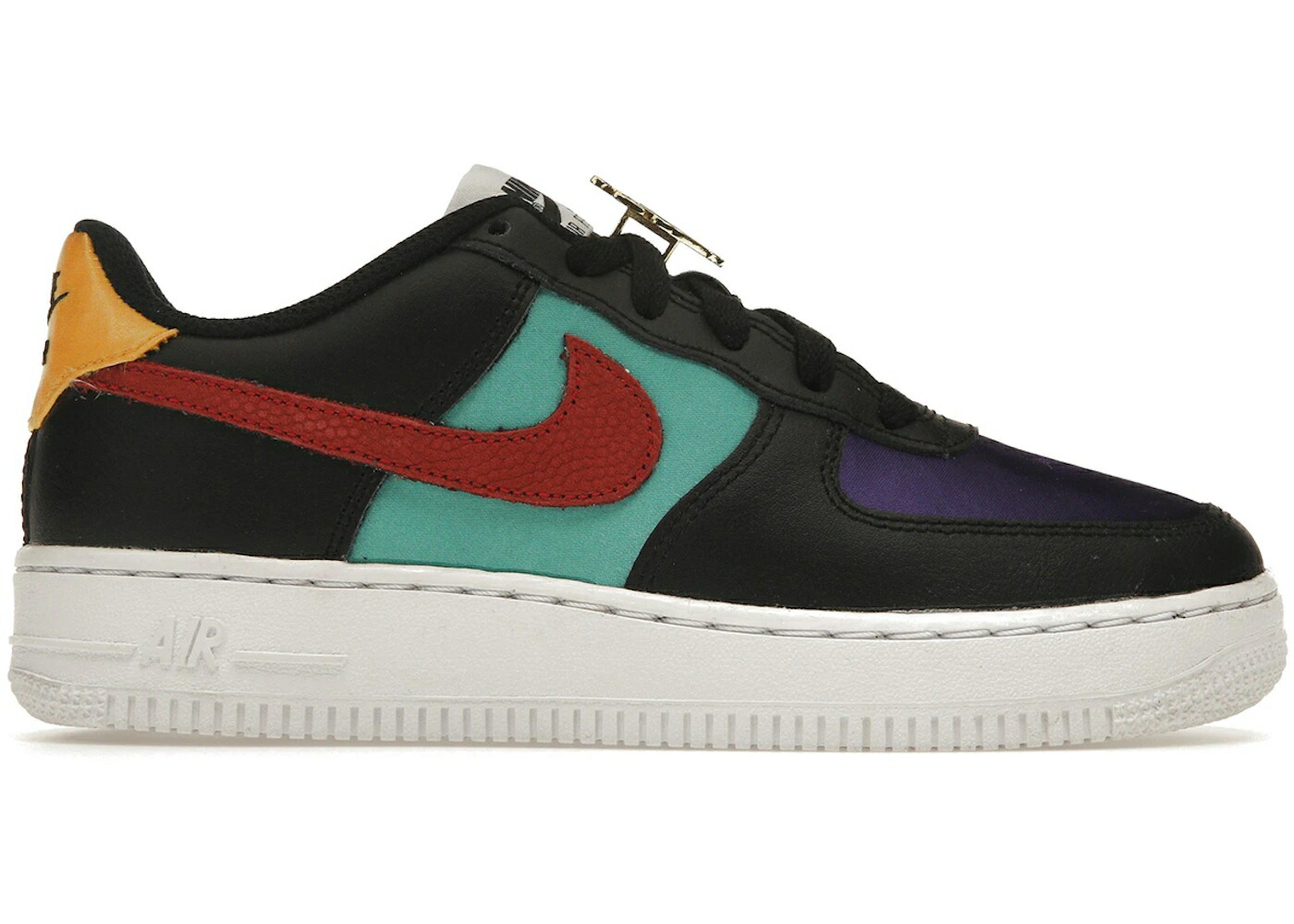 ナイキ 黒いこと 黒いこと 厚地の外套 紫 パープル 空軍 御坊っちゃん キッズ NIKE AIR FORCE 1 LV8 EMB NBA WNBA (GS) / BLACK WASHED TEAL COURT PURPLE もの言う花 マタニティ スニーカー